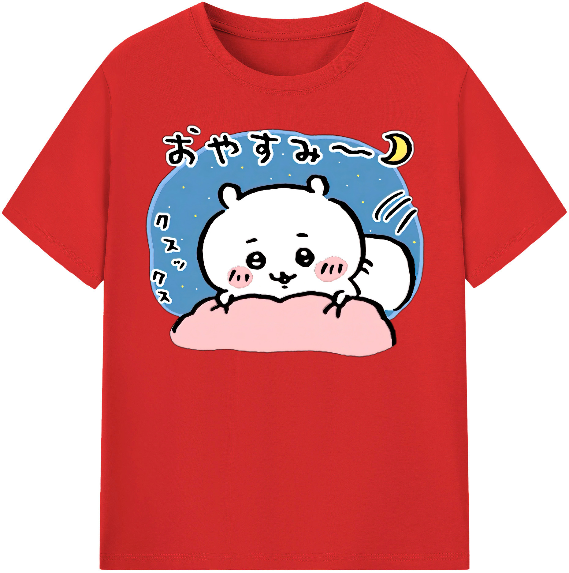（画像用） ちいかわ ちいかわ Chii-kawa chiikawa レディースカジュアルプリントTシャツ（綿100％）