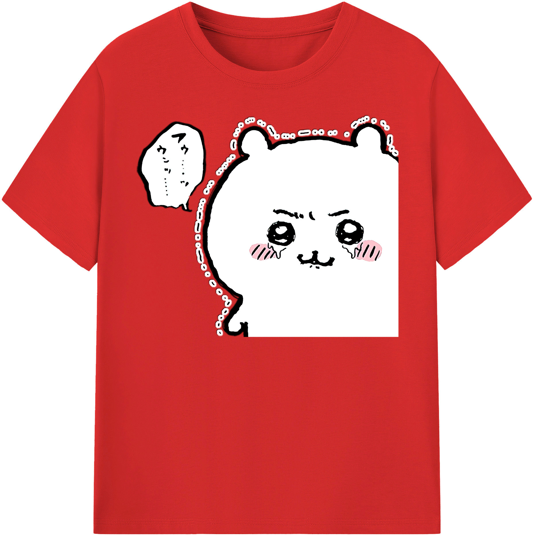 （画像用） ちいかわ ちいかわ Chii-kawa chiikawa レディースカジュアルプリントTシャツ（綿100％）