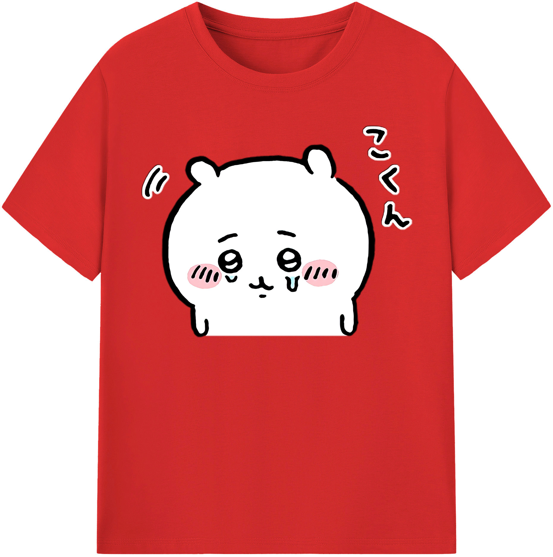 （画像用） ちいかわ ちいかわ Chii-kawa chiikawa レディースカジュアルプリントTシャツ（綿100％）