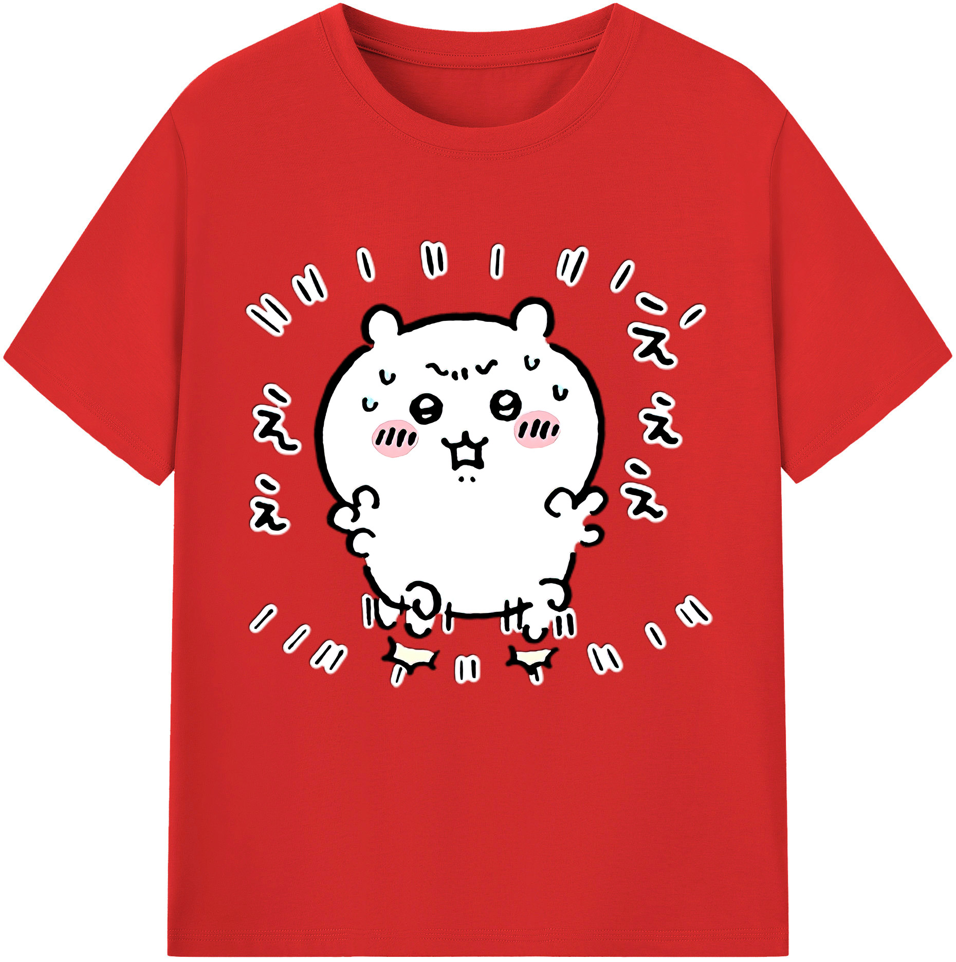 （画像用） ちいかわ ちいかわ Chii-kawa chiikawa レディースカジュアルプリントTシャツ（綿100％）