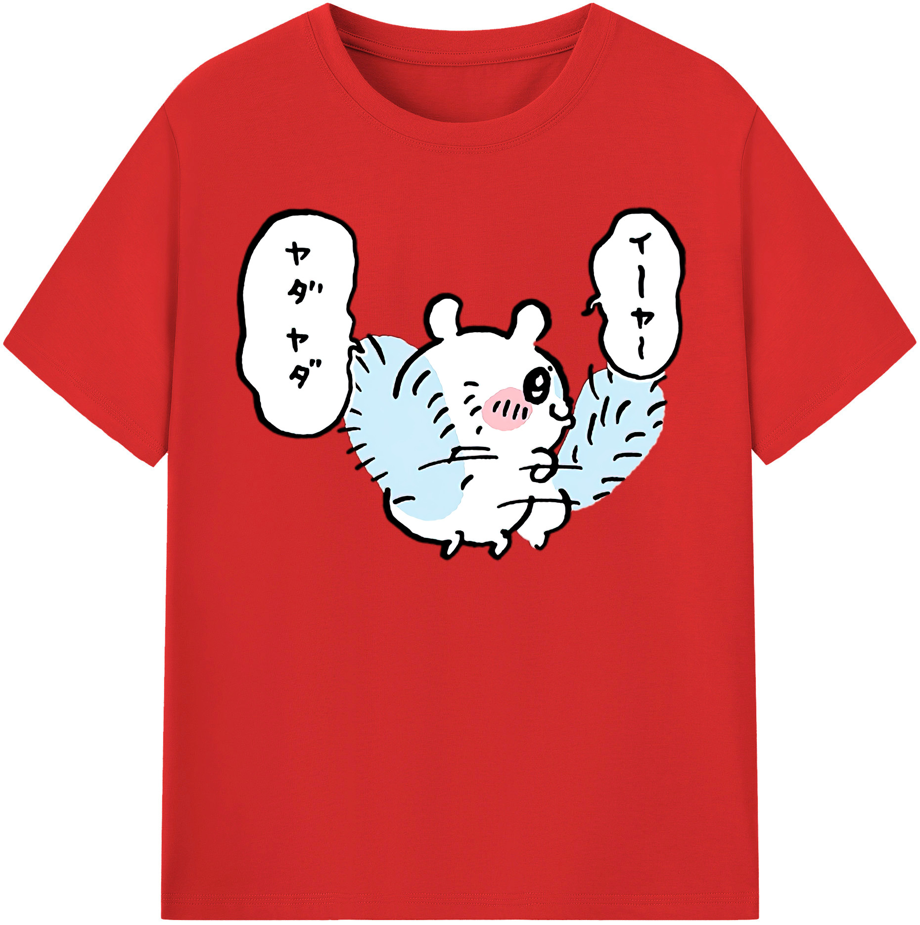 （画像用） ちいかわ モモンガ Chii-kawa Momonga レディースカジュアルプリントTシャツ（綿100％）