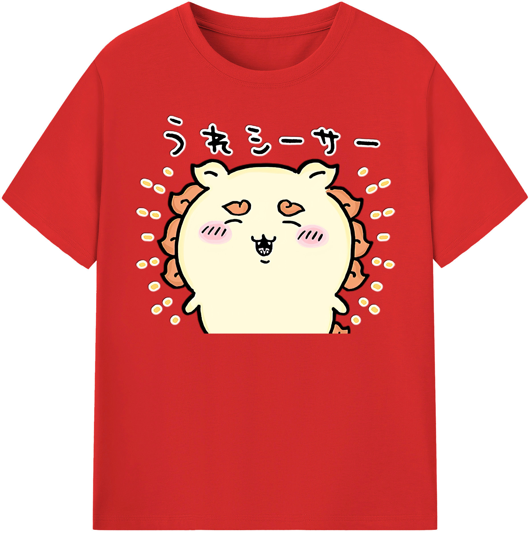（画像用） ちいかわ シーサー Chii-kawa Shisa レディースカジュアルプリントTシャツ（綿100％）