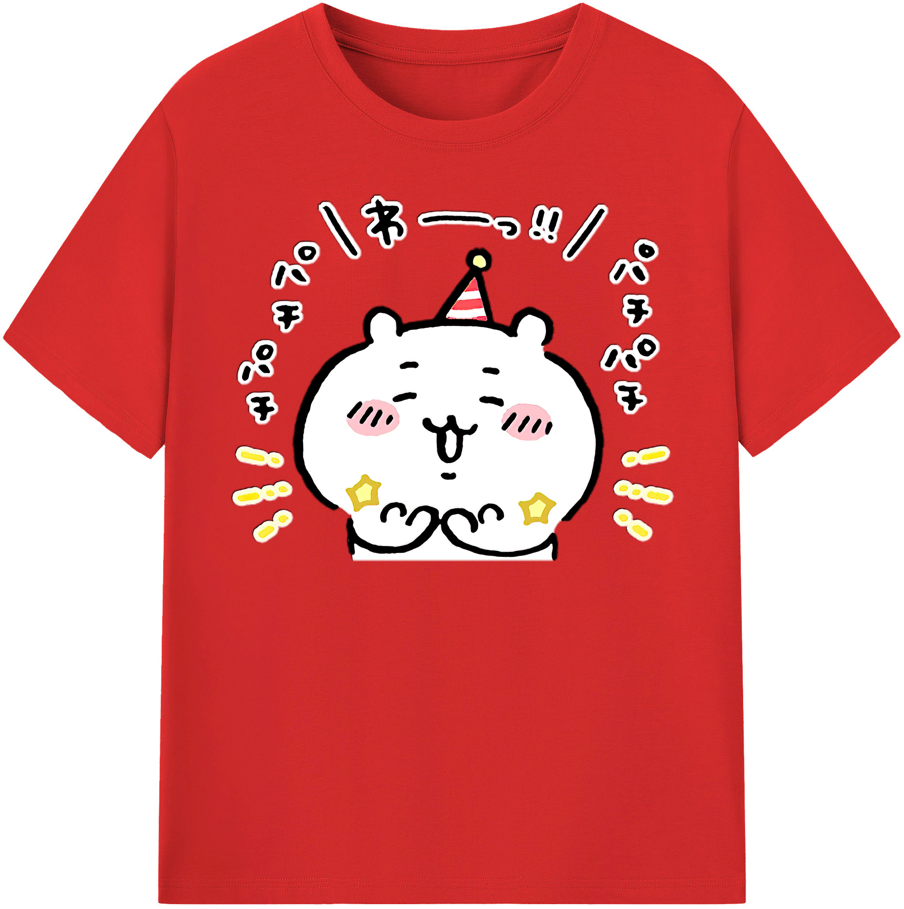 （画像用） ちいかわ ちいかわ Chii-kawa chiikawa レディースカジュアルプリントTシャツ（綿100％）