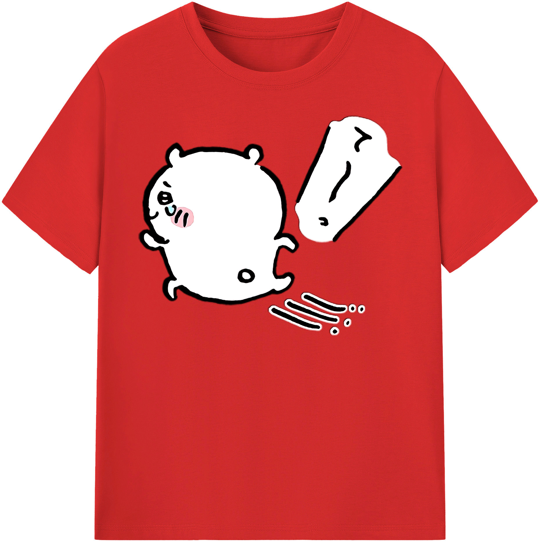 （画像用） ちいかわ ちいかわ Chii-kawa chiikawa レディースカジュアルプリントTシャツ（綿100％）