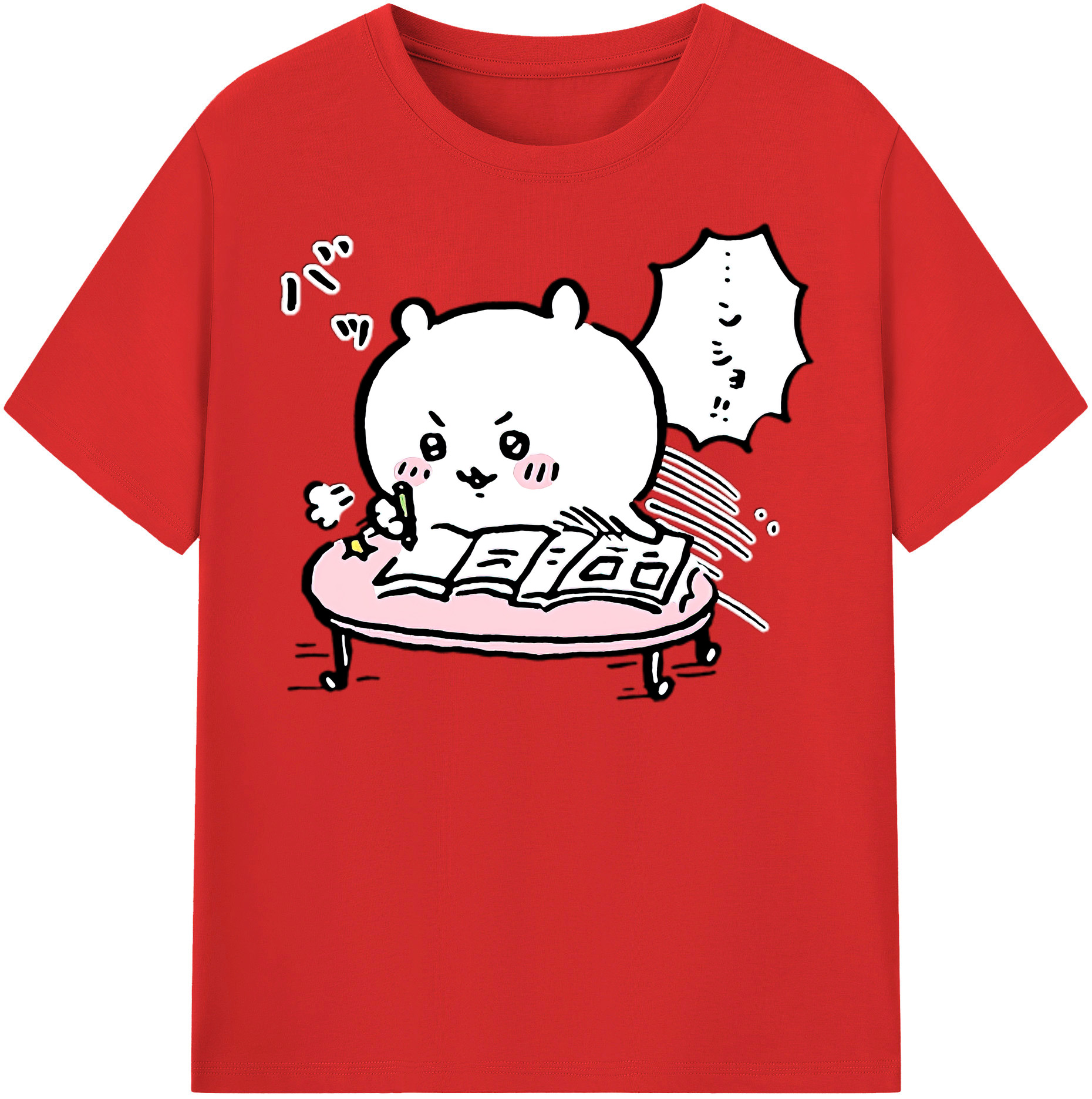（画像用） ちいかわ ちいかわ Chii-kawa chiikawa レディースカジュアルプリントTシャツ（綿100％）
