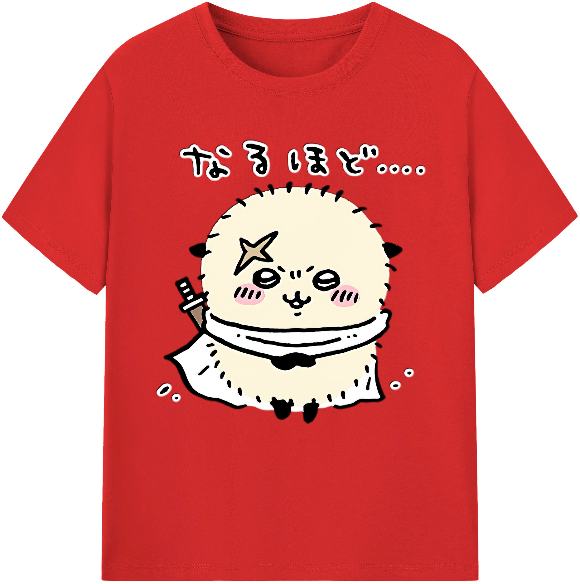 （画像用） ちいかわ ラッコ Chii-kawa Sea otter レディースカジュアルプリントTシャツ（綿100％）