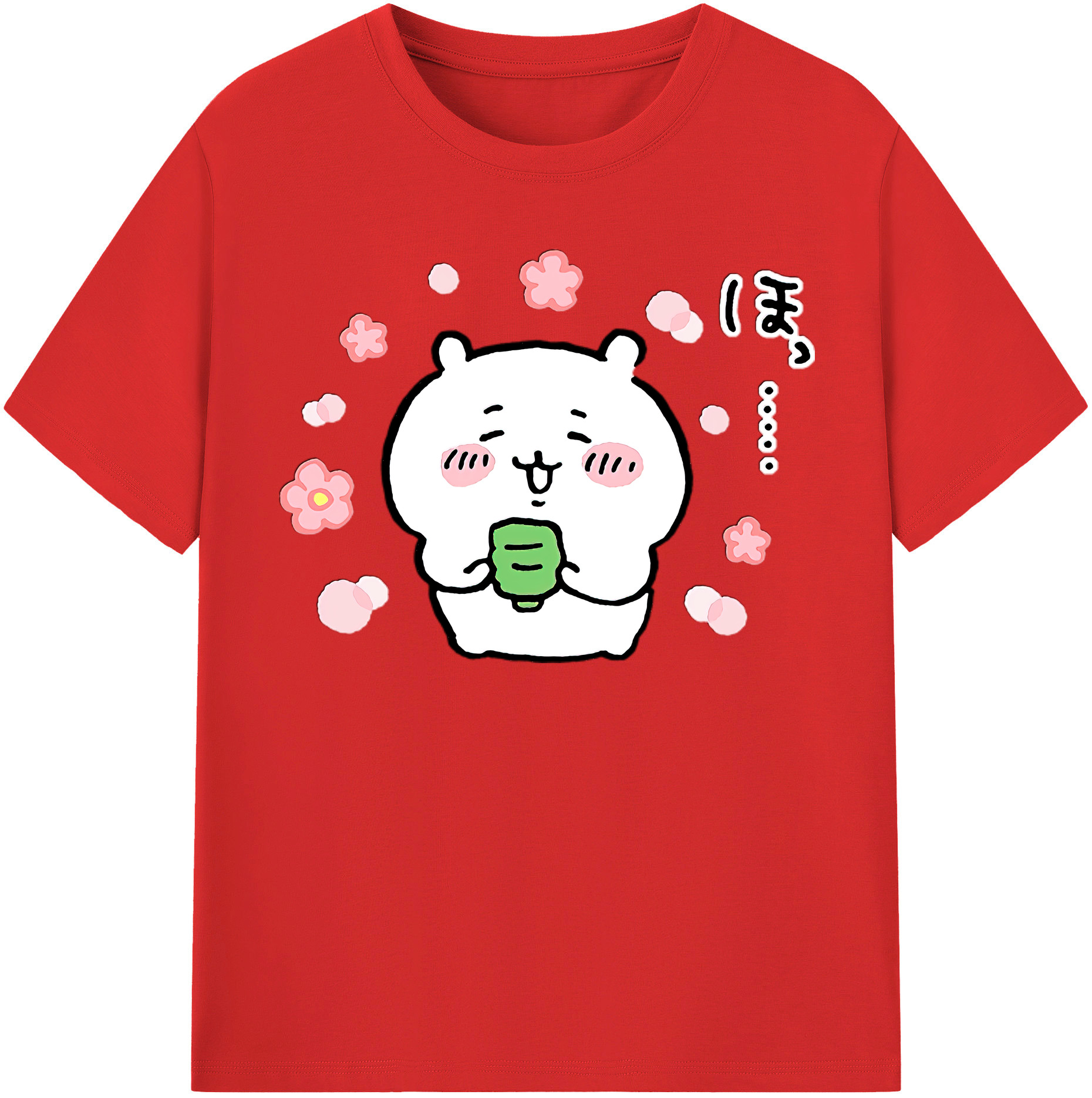 （画像用） ちいかわ ちいかわ Chii-kawa chiikawa レディースカジュアルプリントTシャツ（綿100％）