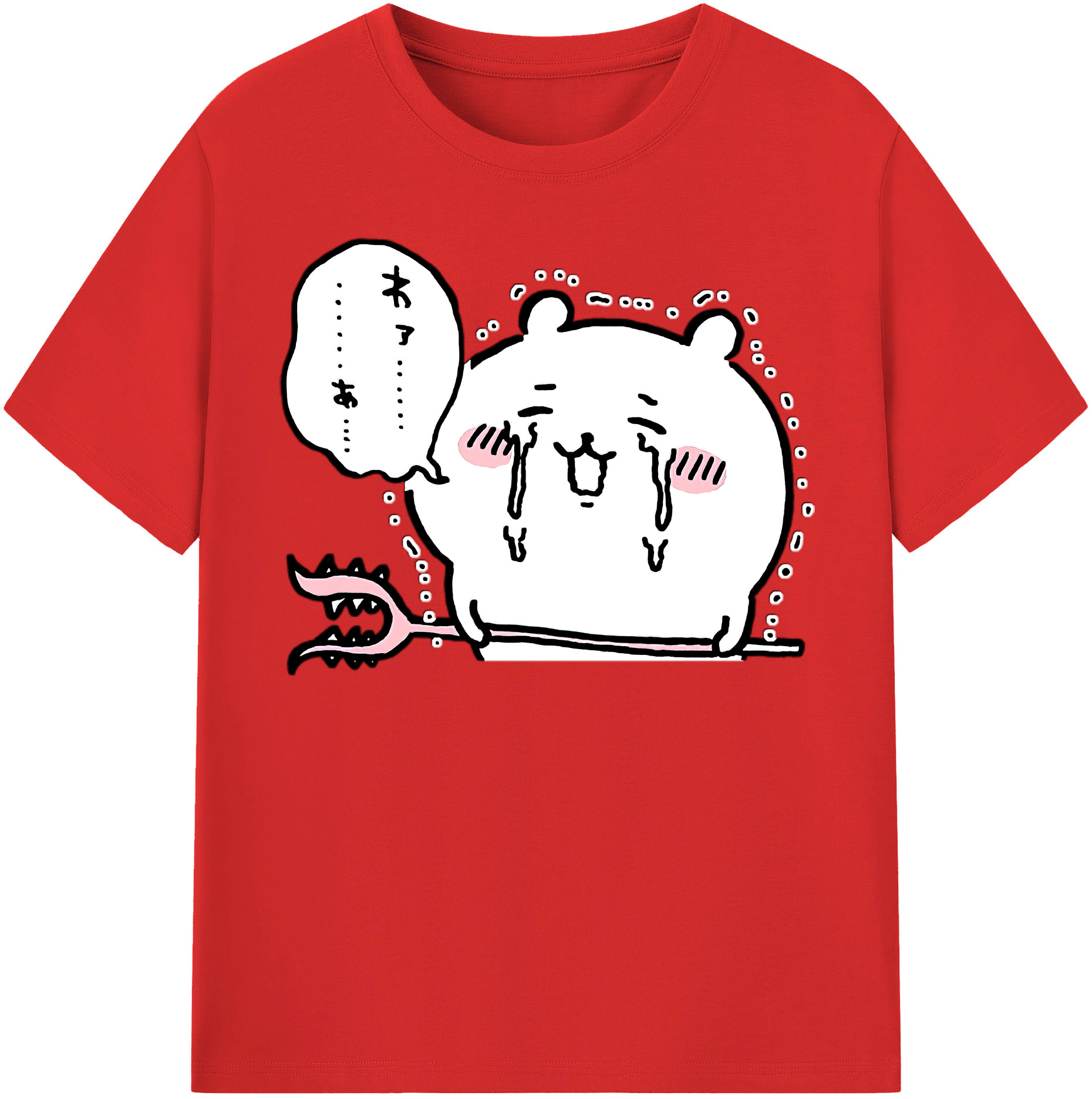 （画像用） ちいかわ ちいかわ Chii-kawa chiikawa レディースカジュアルプリントTシャツ（綿100％）