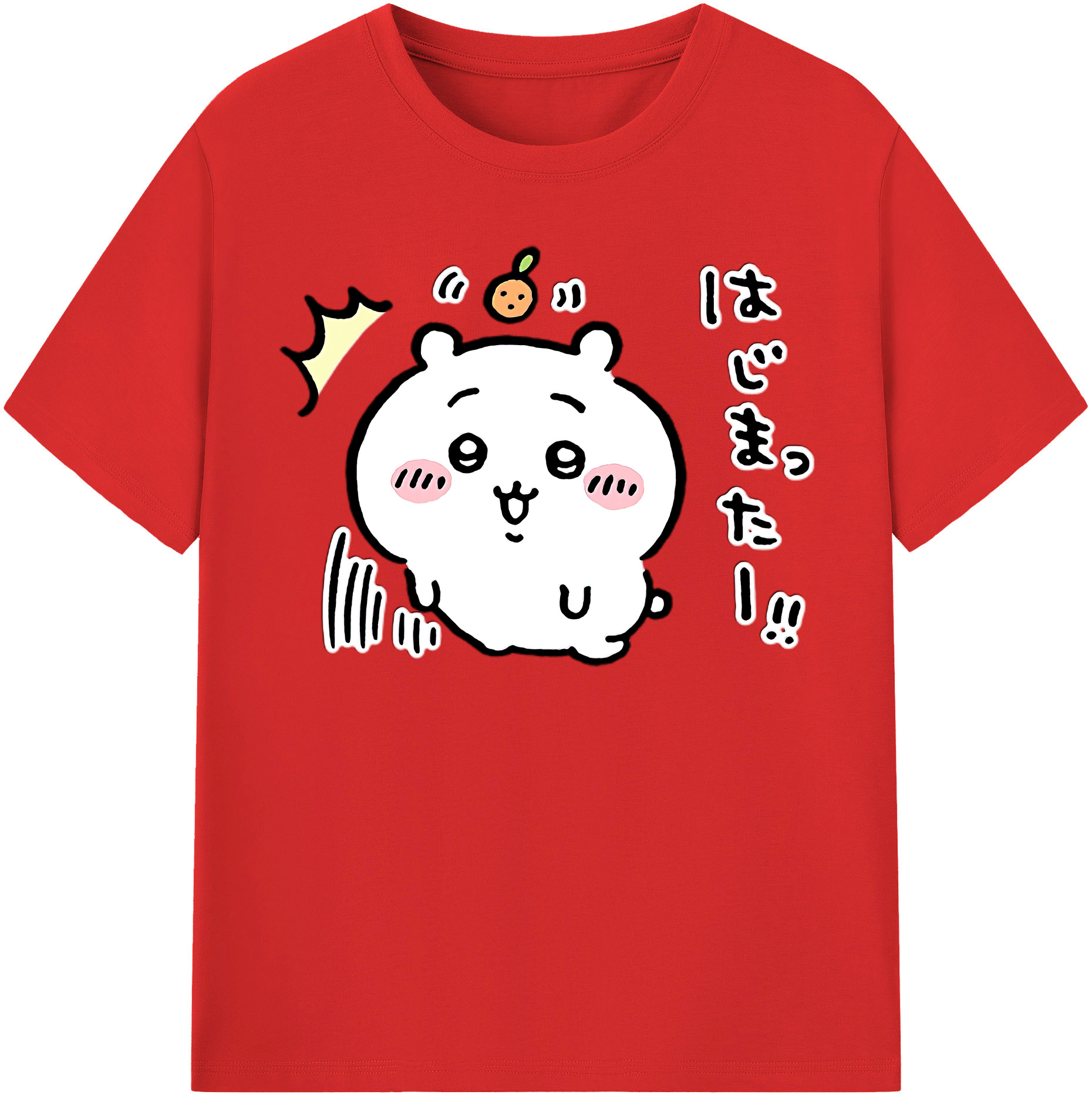 （画像用） ちいかわ ちいかわ Chii-kawa chiikawa レディースカジュアルプリントTシャツ（綿100％）