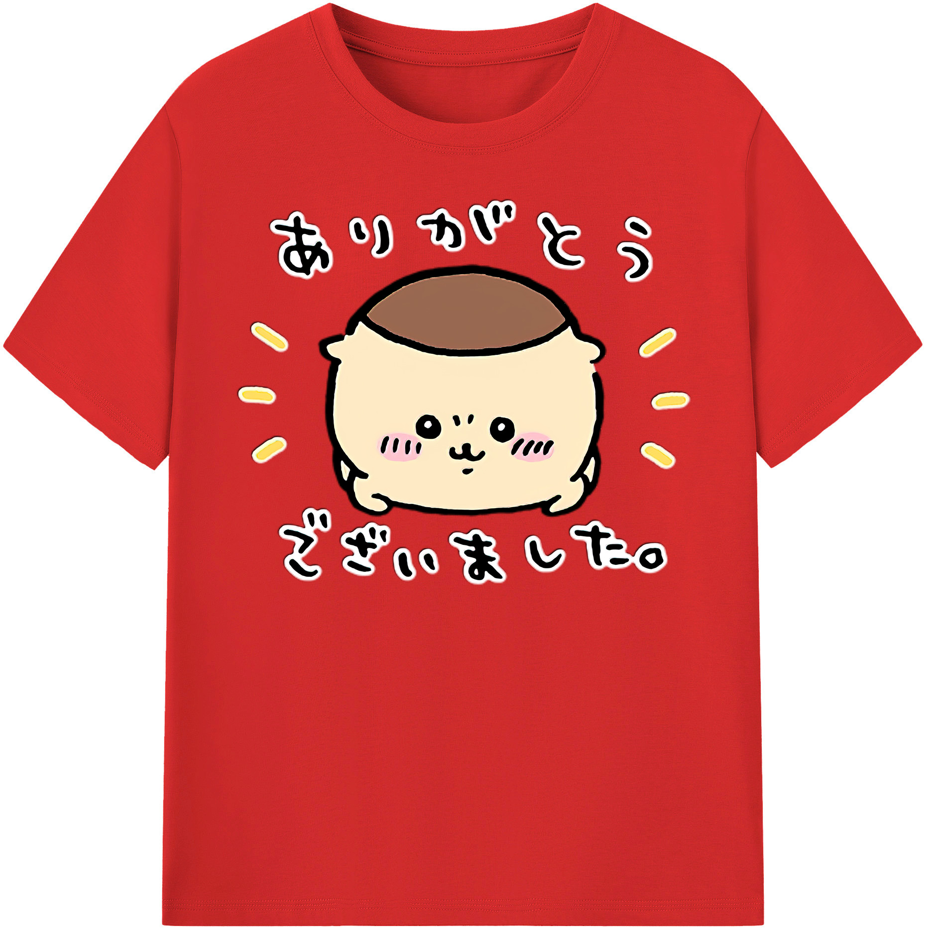 （画像用） ちいかわ くりまんじゅう Chii-kawa kuri manjū レディースカジュアルプリントTシャツ（綿100％）