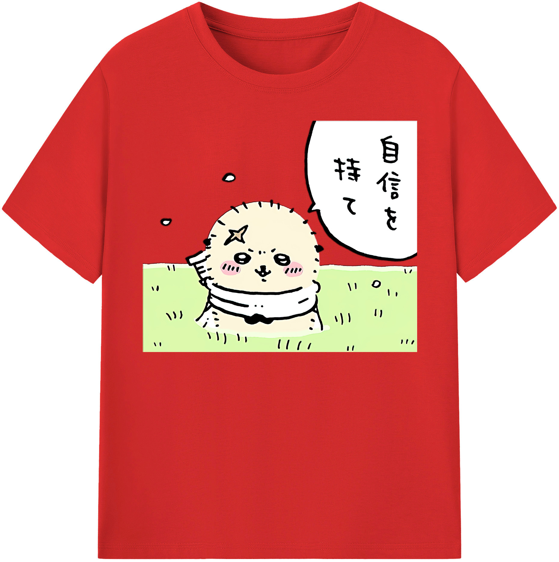 （画像用） ちいかわ ラッコ Chii-kawa Sea otter レディースカジュアルプリントTシャツ（綿100％）