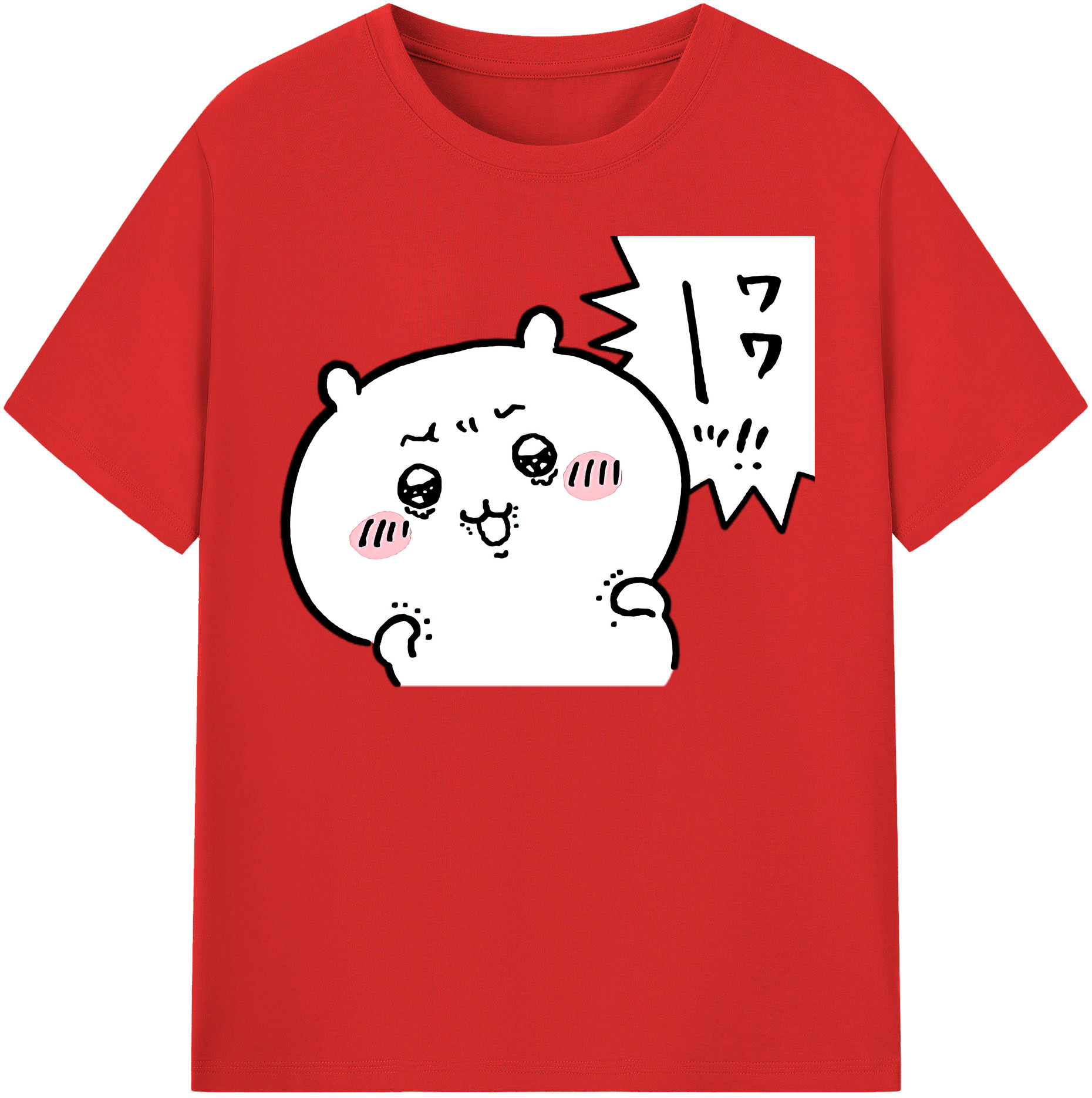（画像用） ちいかわ ちいかわ Chii-kawa chiikawa レディースカジュアルプリントTシャツ（綿100％）