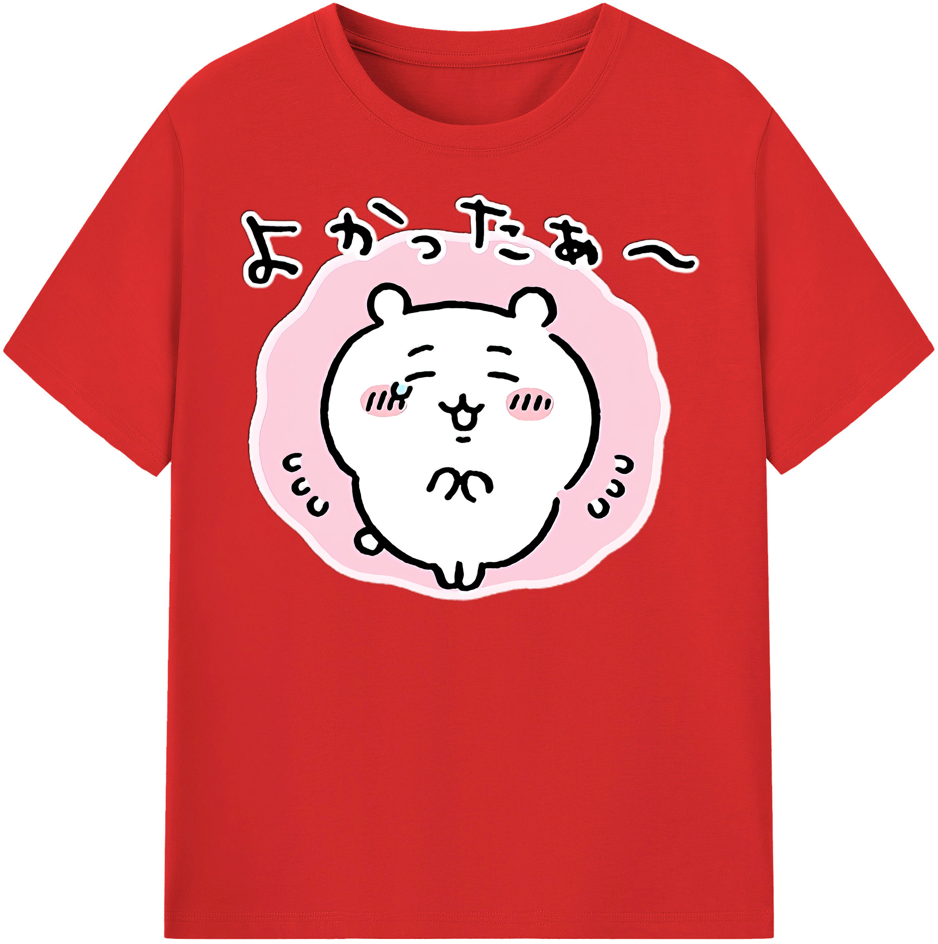 （画像用） ちいかわ ちいかわ Chii-kawa chiikawa レディースカジュアルプリントTシャツ（綿100％）