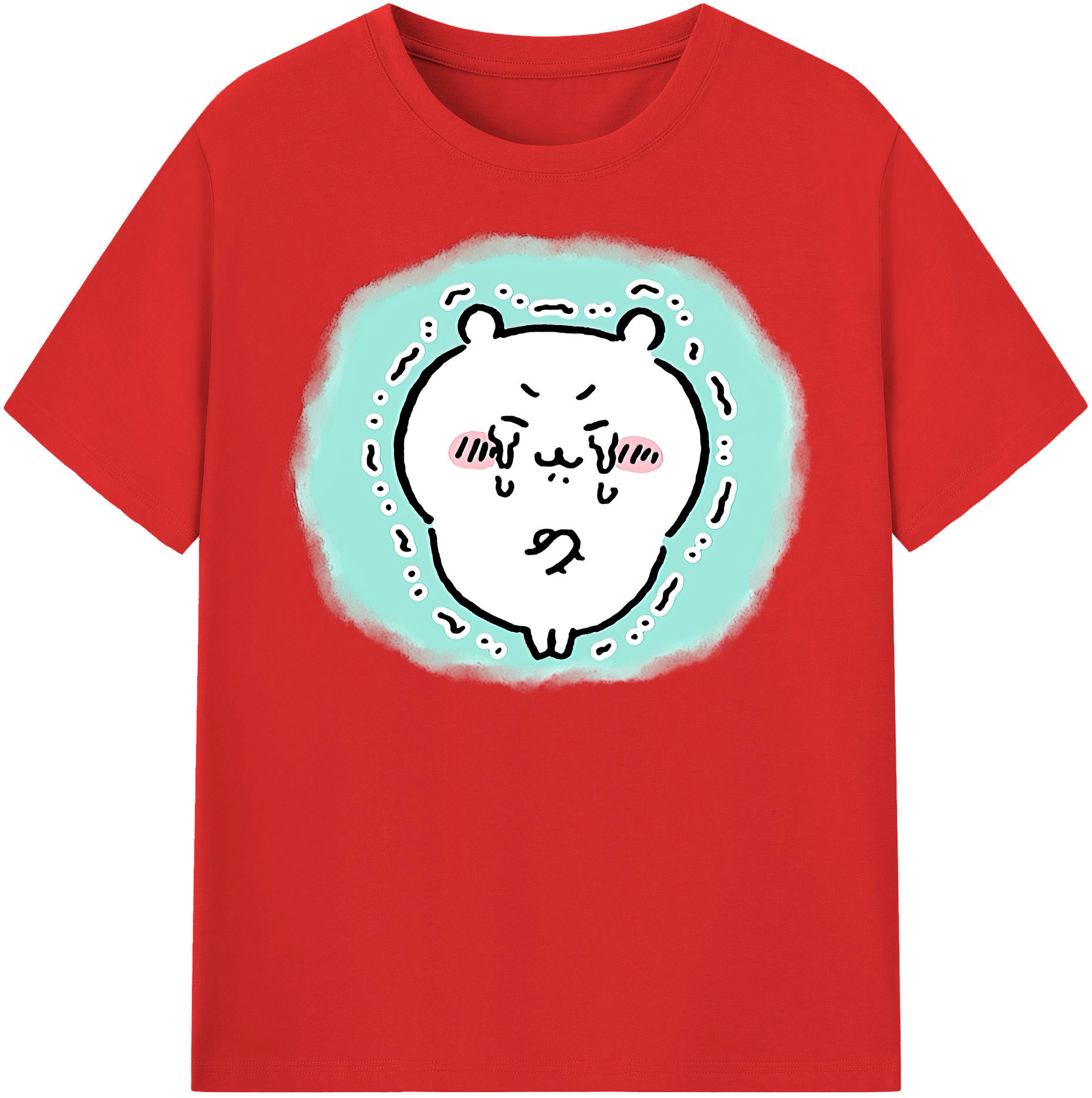 （画像用） ちいかわ ちいかわ Chii-kawa chiikawa レディースカジュアルプリントTシャツ（綿100％）