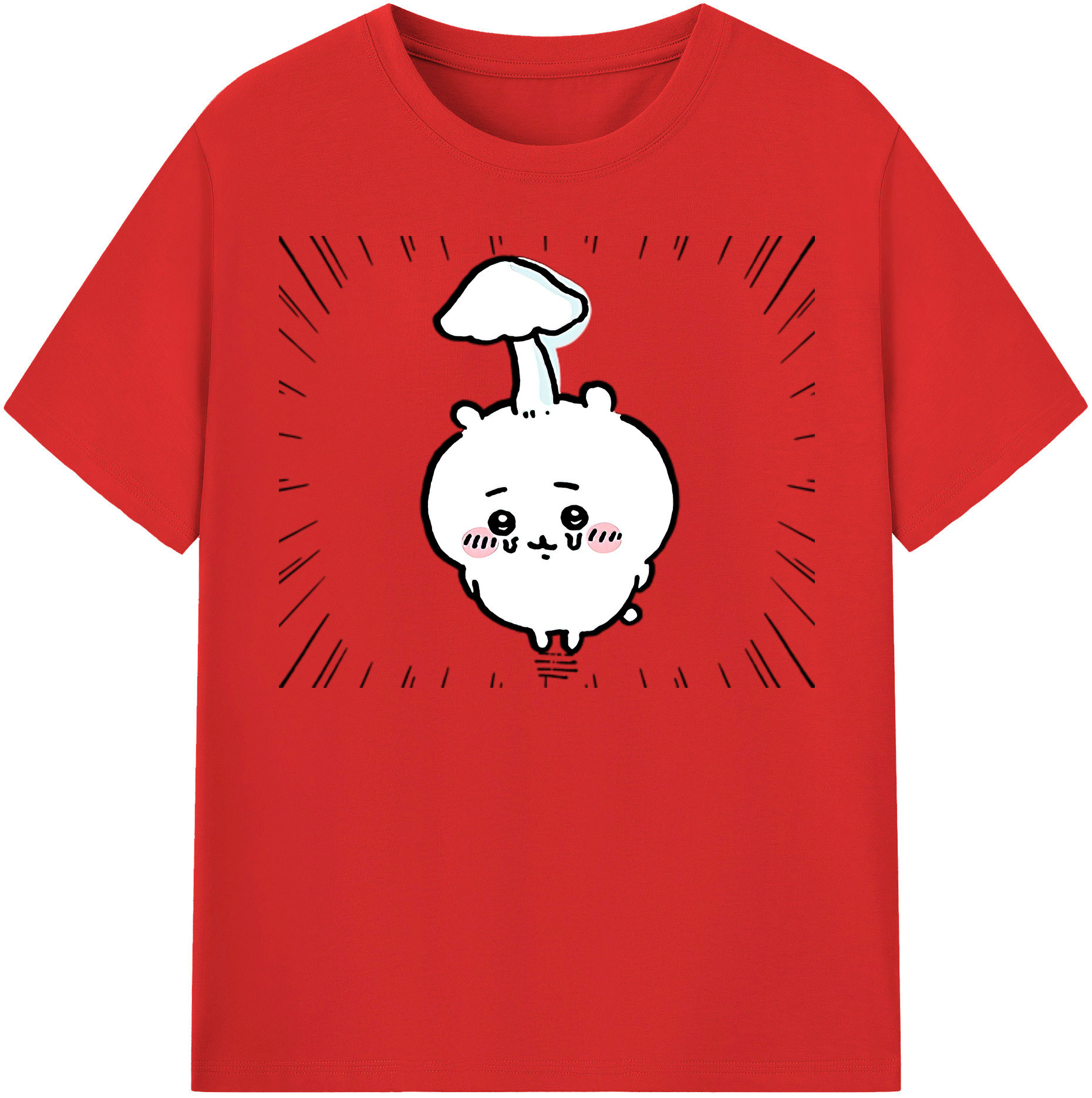 （画像用） ちいかわ ちいかわ Chii-kawa chiikawa レディースカジュアルプリントTシャツ（綿100％）