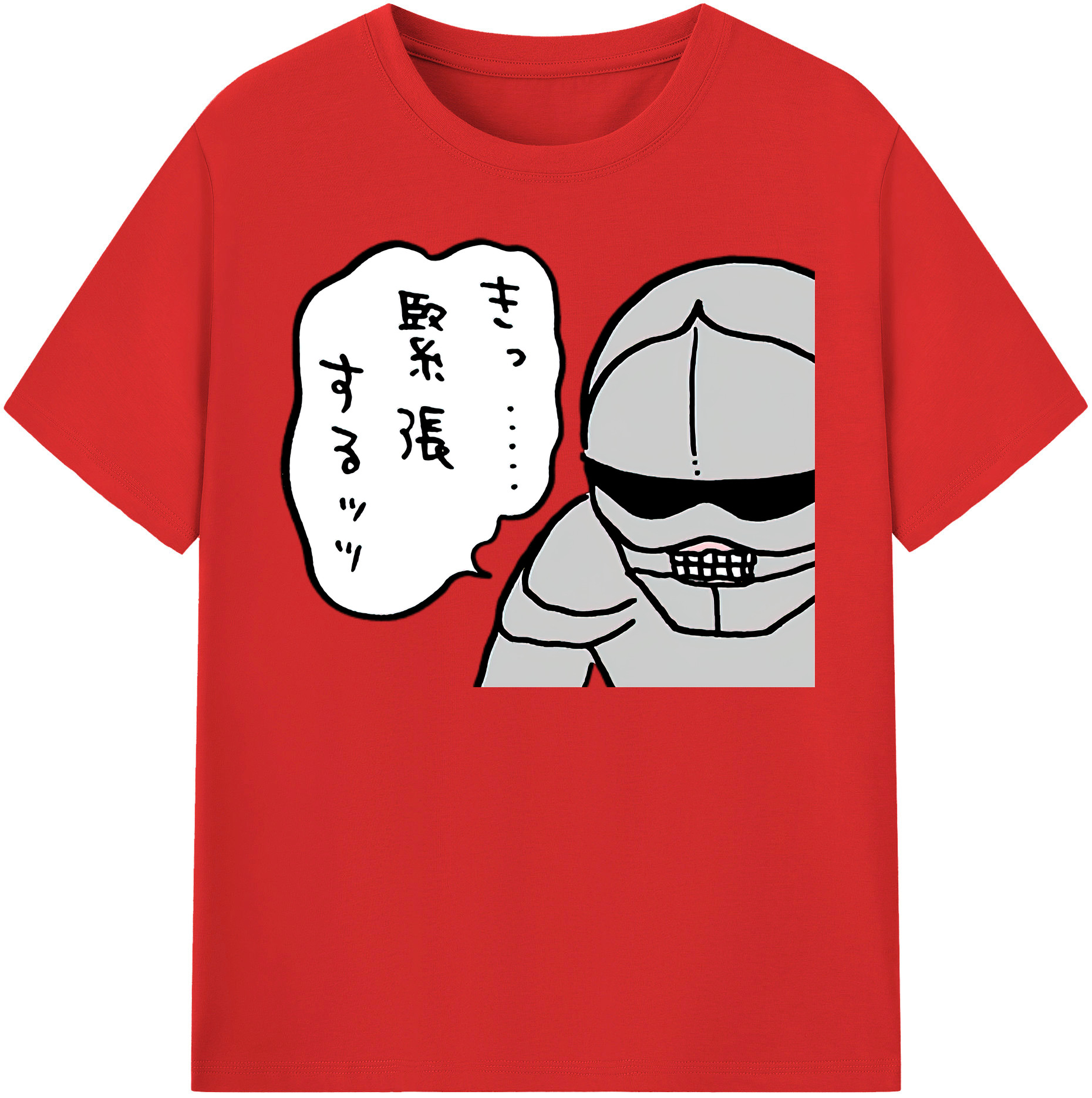 （画像用） ちいかわ 労働の鎧さん Chii-kawa Mr. Armor of Labor レディースカジュアルプリントTシャツ（綿100％）