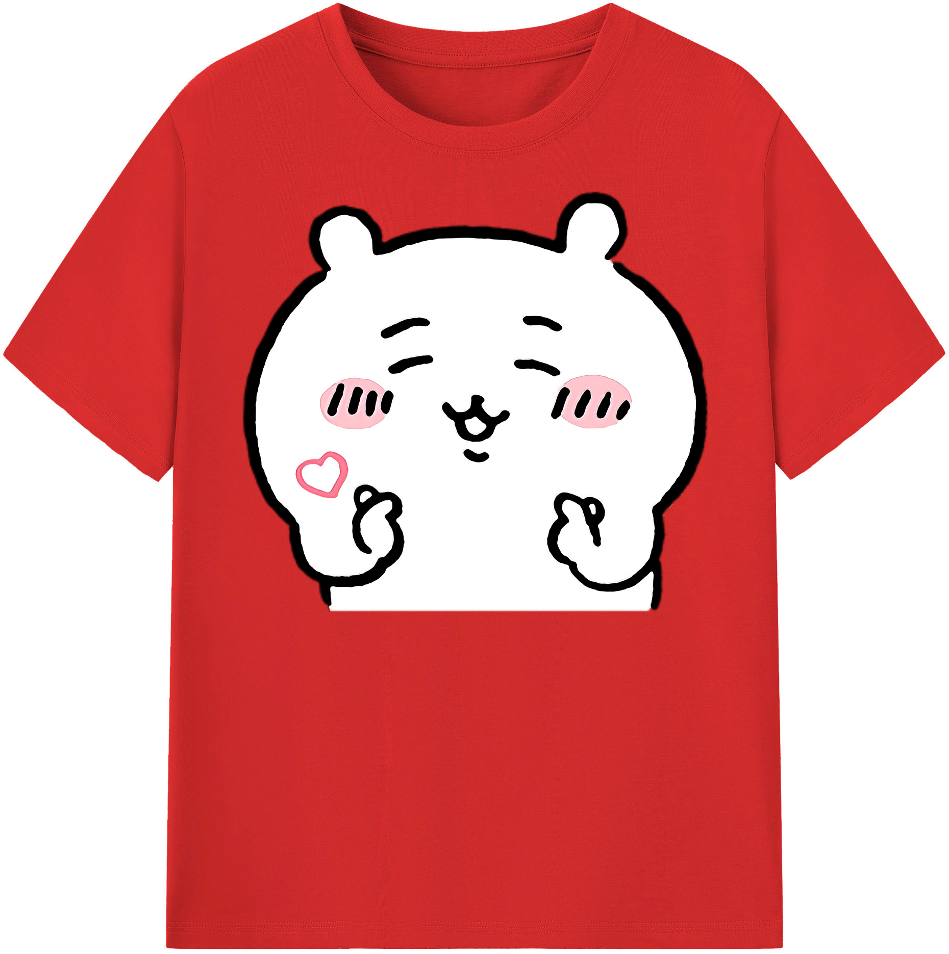 （画像用） ちいかわ ちいかわ Chii-kawa chiikawa レディースカジュアルプリントTシャツ（綿100％）