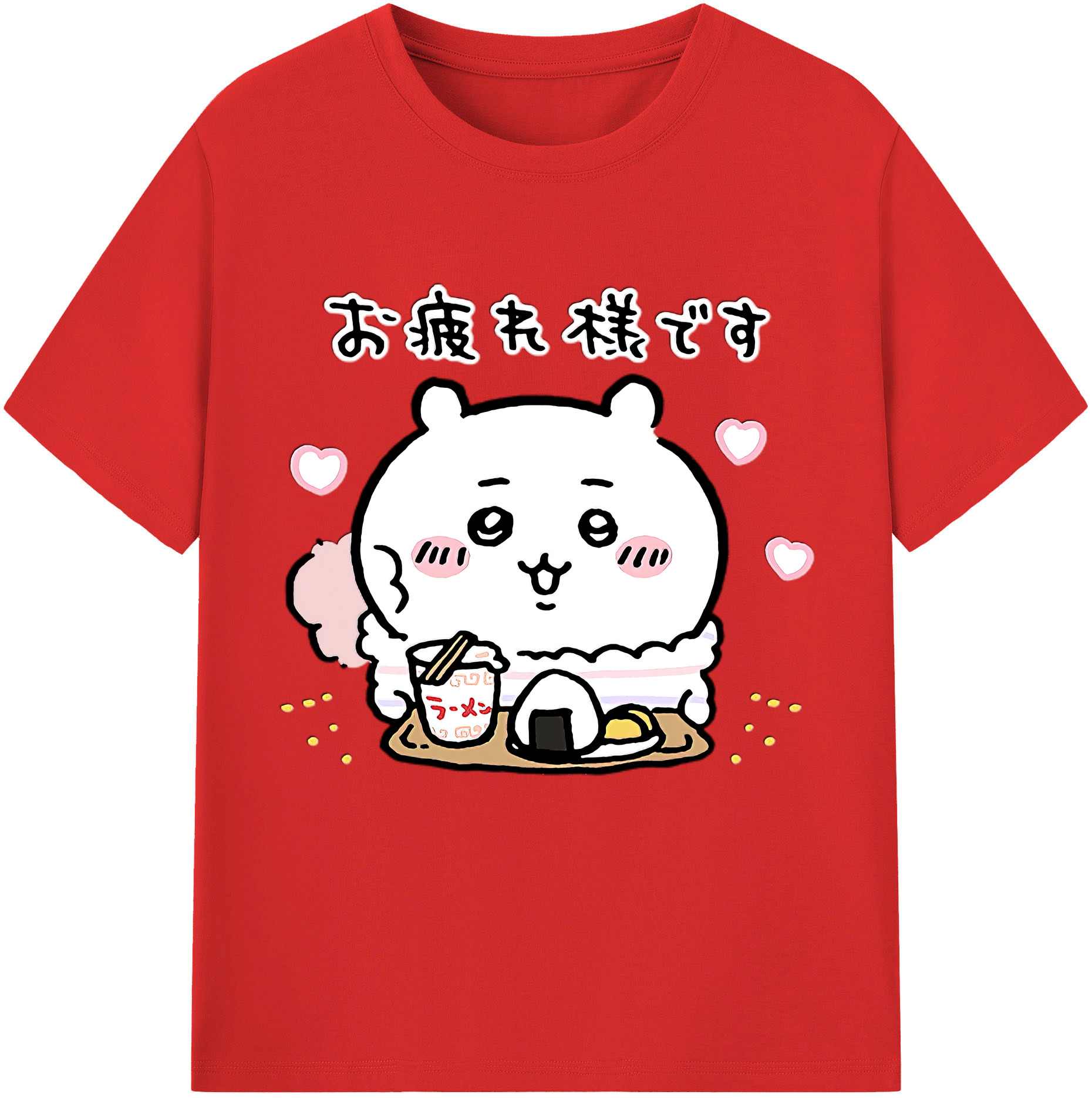 （画像用） ちいかわ ちいかわ Chii-kawa chiikawa レディースカジュアルプリントTシャツ（綿100％）