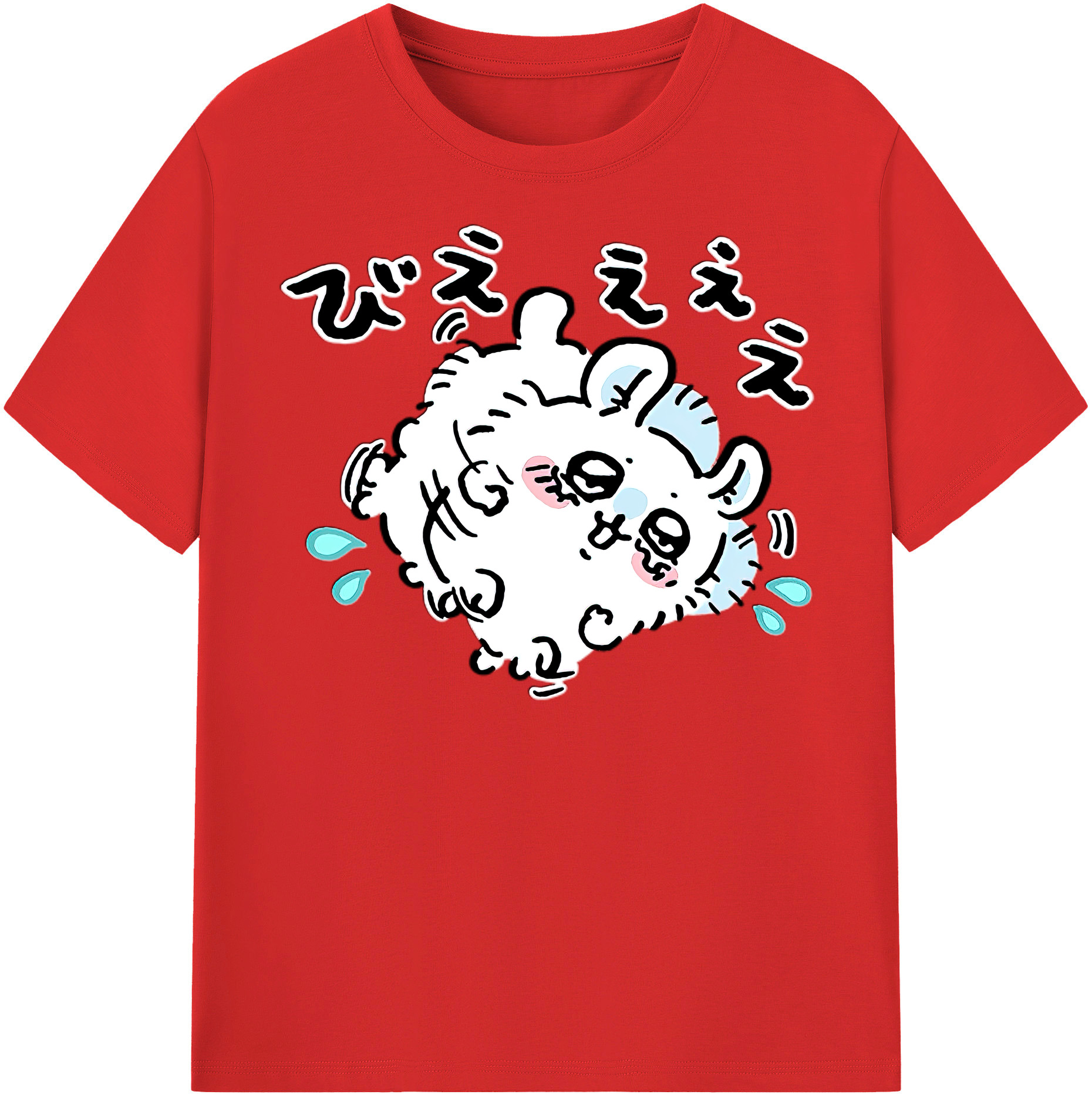 （画像用） ちいかわ モモンガ Chii-kawa Momonga レディースカジュアルプリントTシャツ（綿100％）
