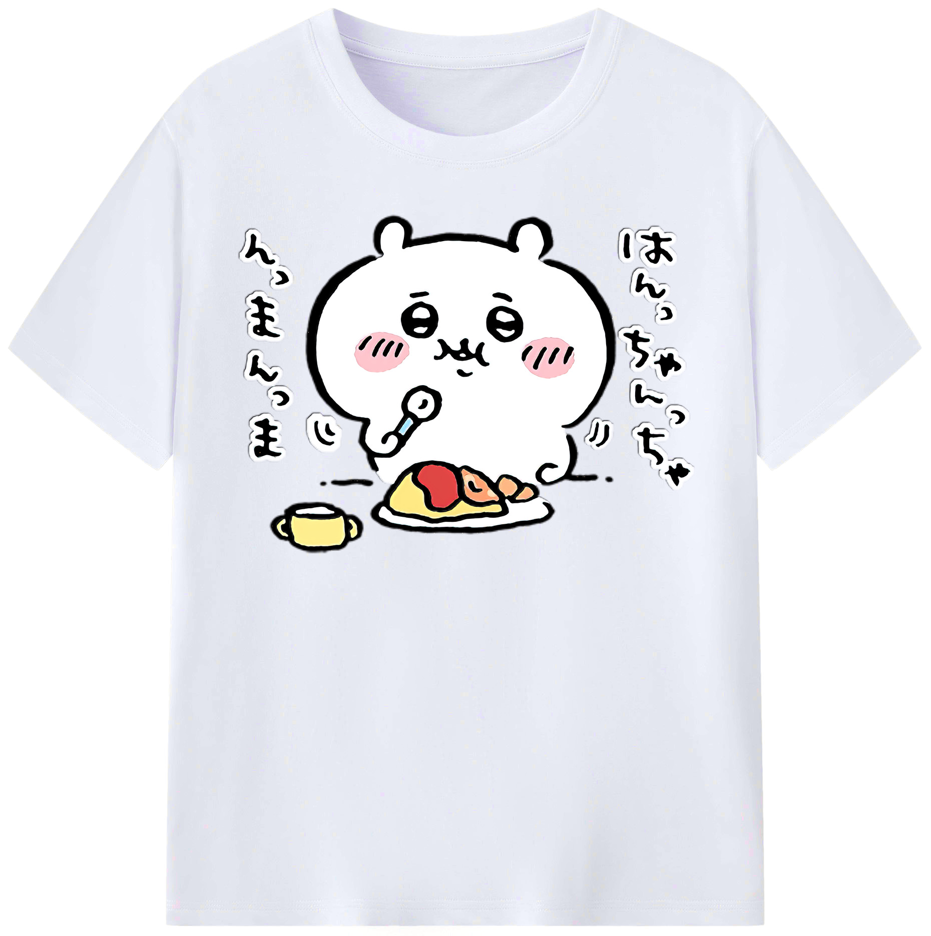 （画像用） ちいかわ ちいかわ Chii-kawa chiikawa レディースカジュアルプリントTシャツ（綿100％）