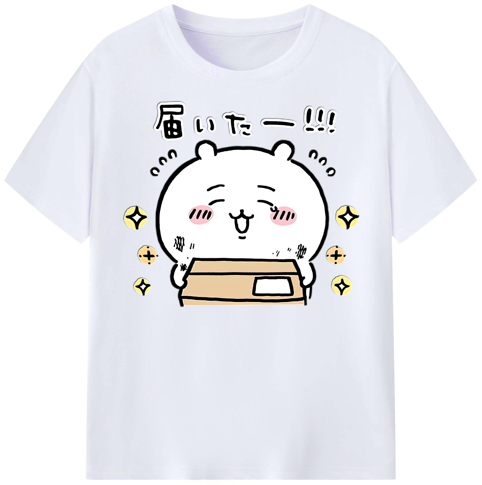 （画像用） ちいかわ ちいかわ Chii-kawa chiikawa レディースカジュアルプリントTシャツ（綿100％）
