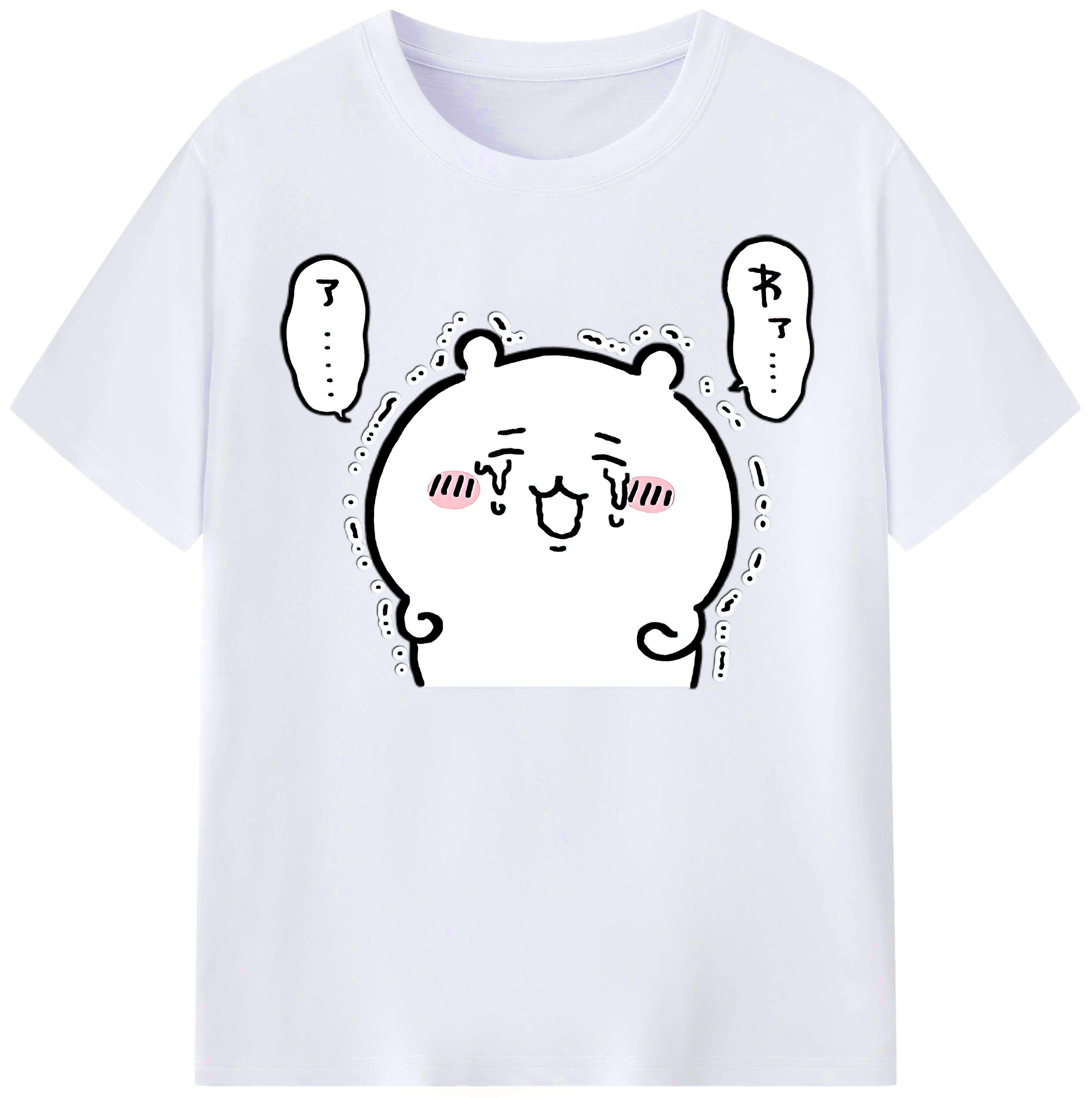 （画像用） ちいかわ ちいかわ Chii-kawa chiikawa レディースカジュアルプリントTシャツ（綿100％）