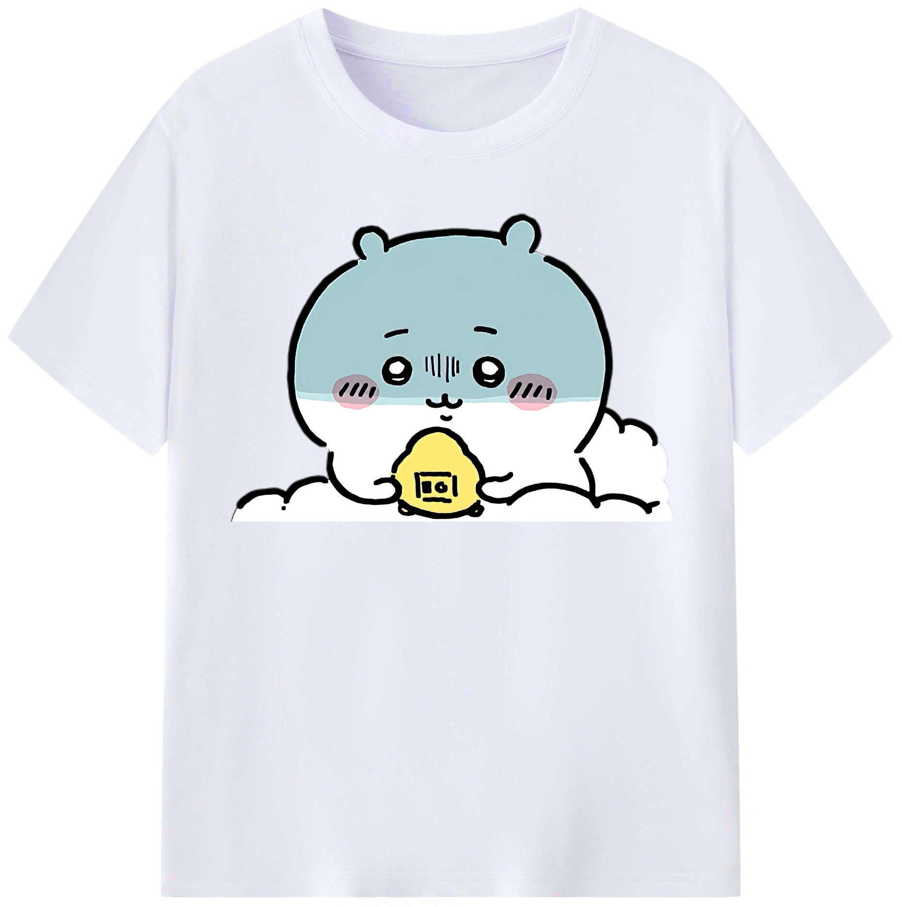 （画像用） ちいかわ ちいかわ Chii-kawa chiikawa レディースカジュアルプリントTシャツ（綿100％）