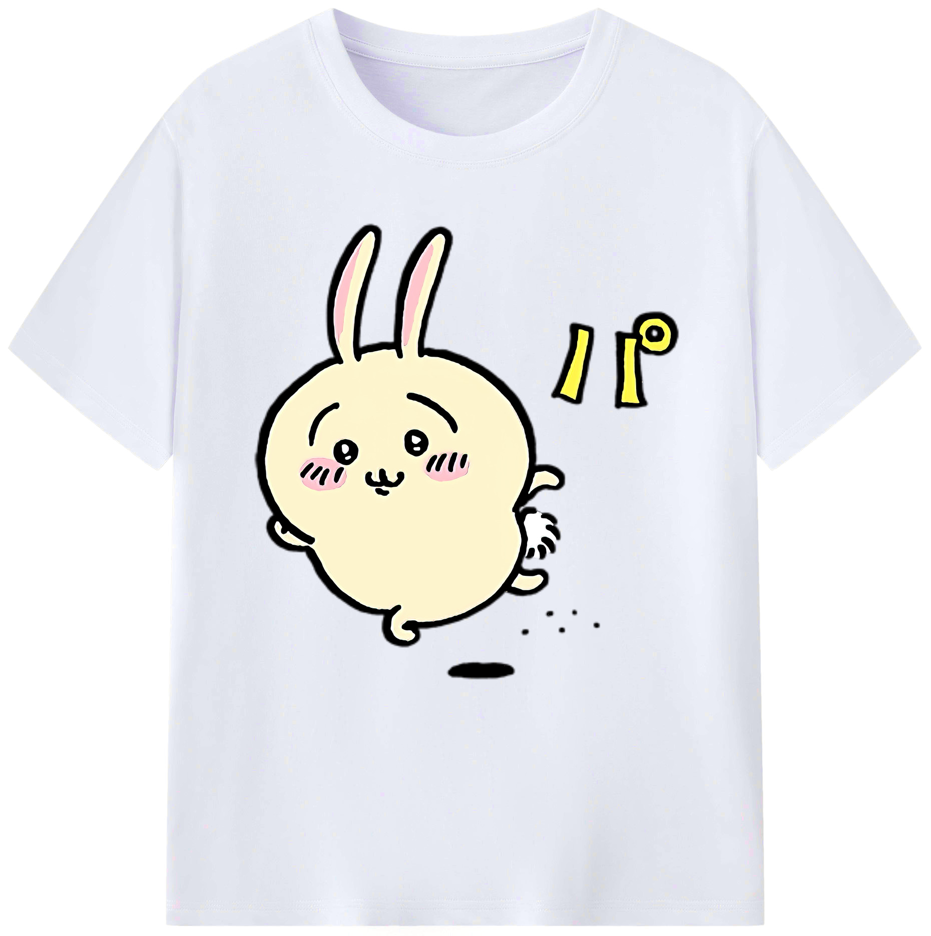 （画像用） ちいかわ うさぎ Chii-kawa usagi レディースカジュアルプリントTシャツ（綿100％）