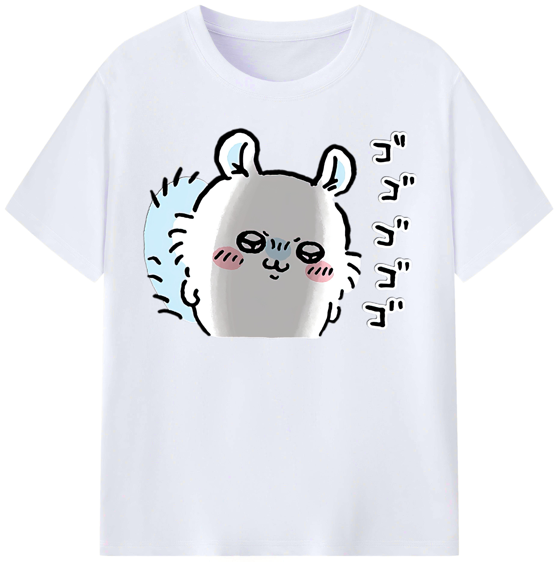（画像用） ちいかわ モモンガ Chii-kawa Momonga レディースカジュアルプリントTシャツ（綿100％）