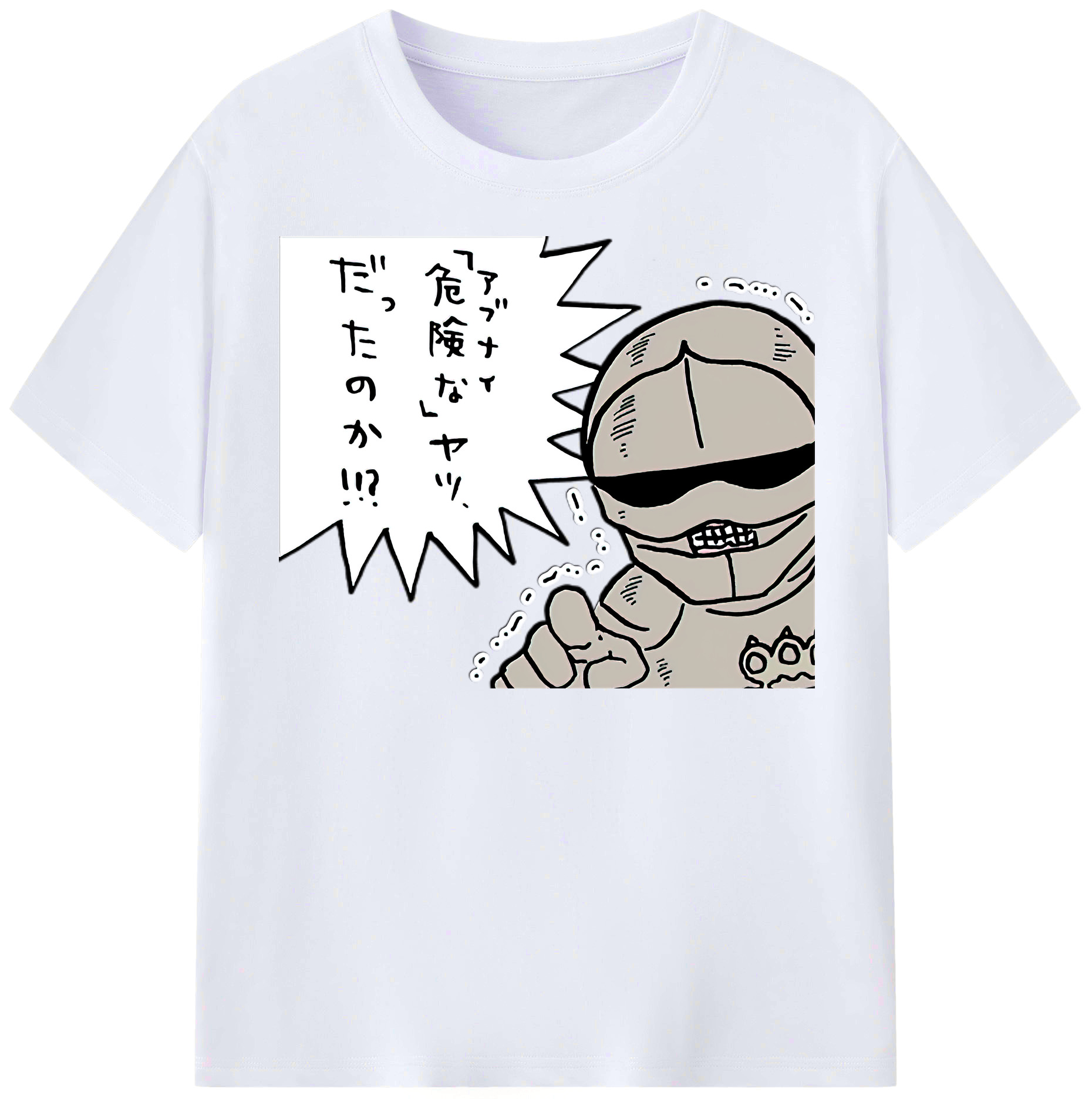 （画像用） ちいかわ 労働の鎧さん Chii-kawa Mr. Armor of Labor レディースカジュアルプリントTシャツ（綿100％）