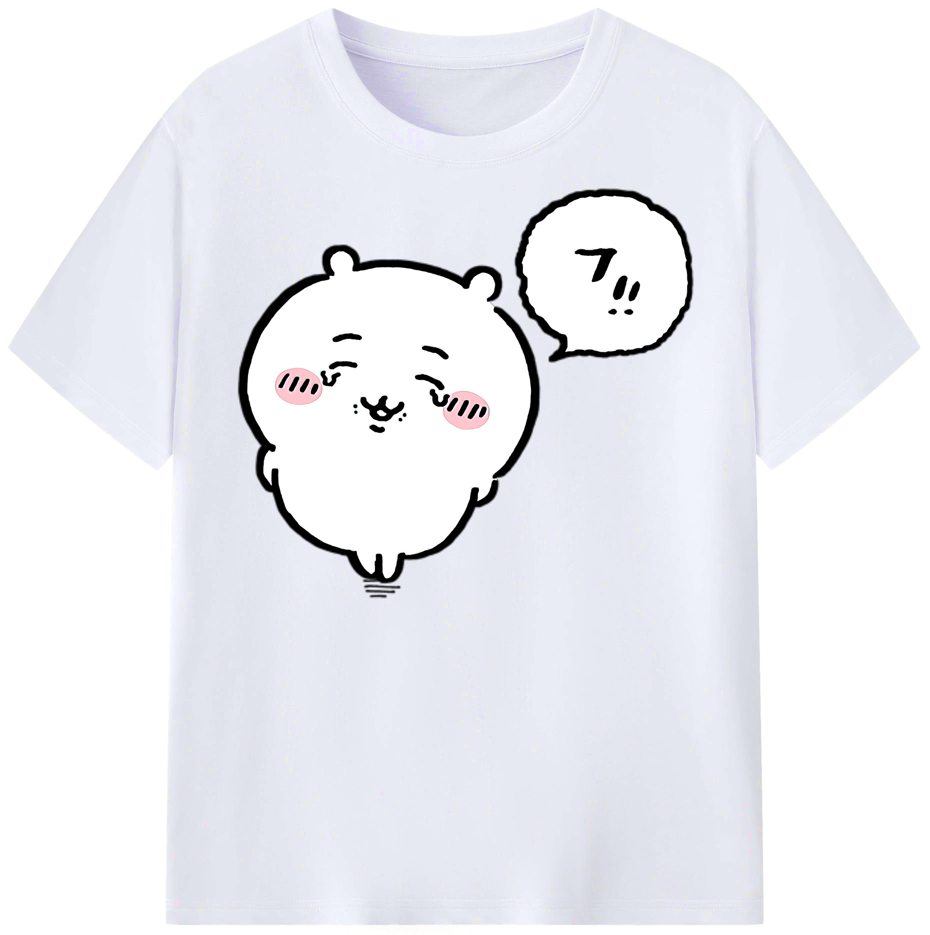 （画像用） ちいかわ ちいかわ Chii-kawa chiikawa レディースカジュアルプリントTシャツ（綿100％）