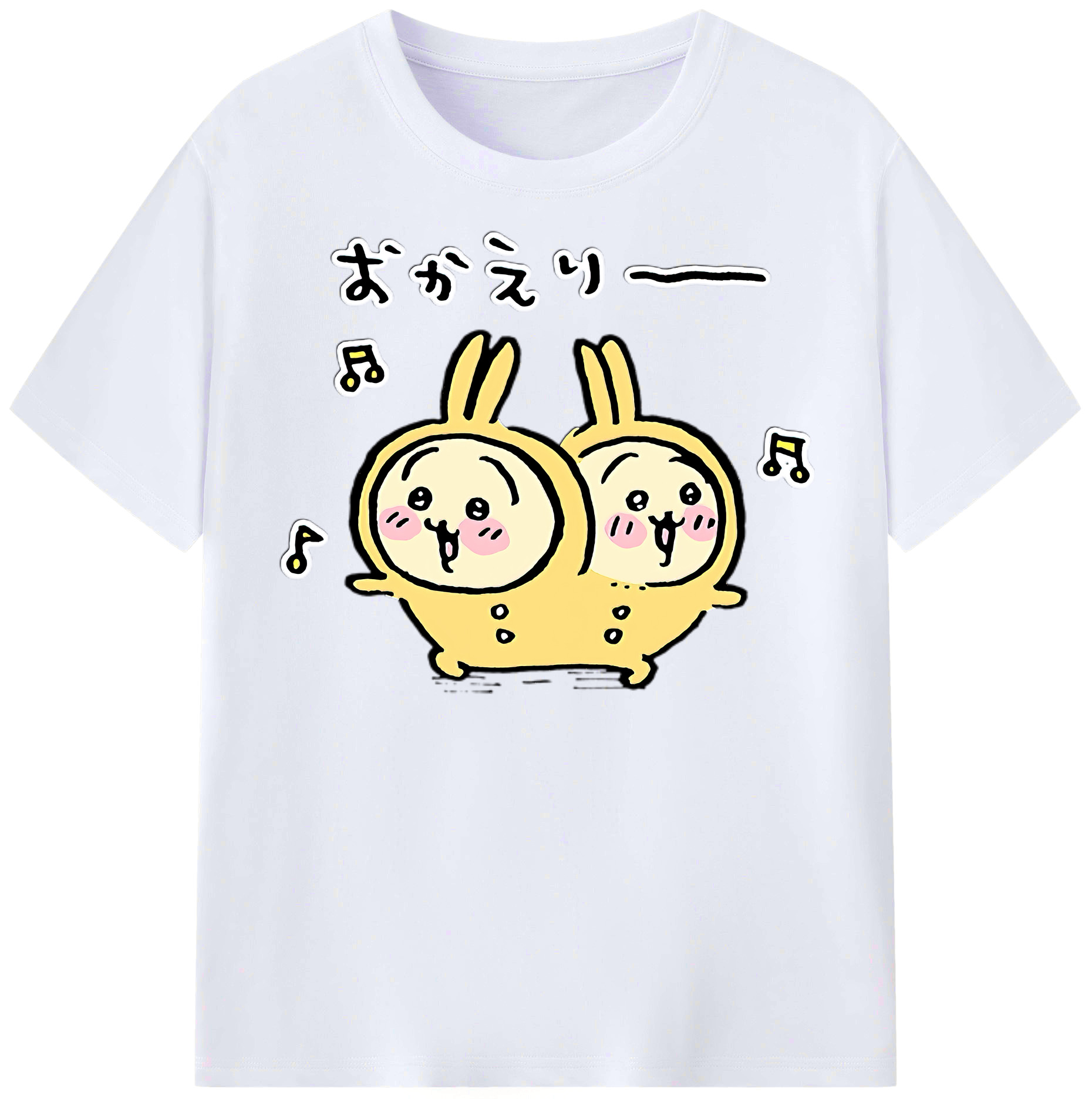 （画像用） ちいかわ うさぎ Chii-kawa usagi レディースカジュアルプリントTシャツ（綿100％）