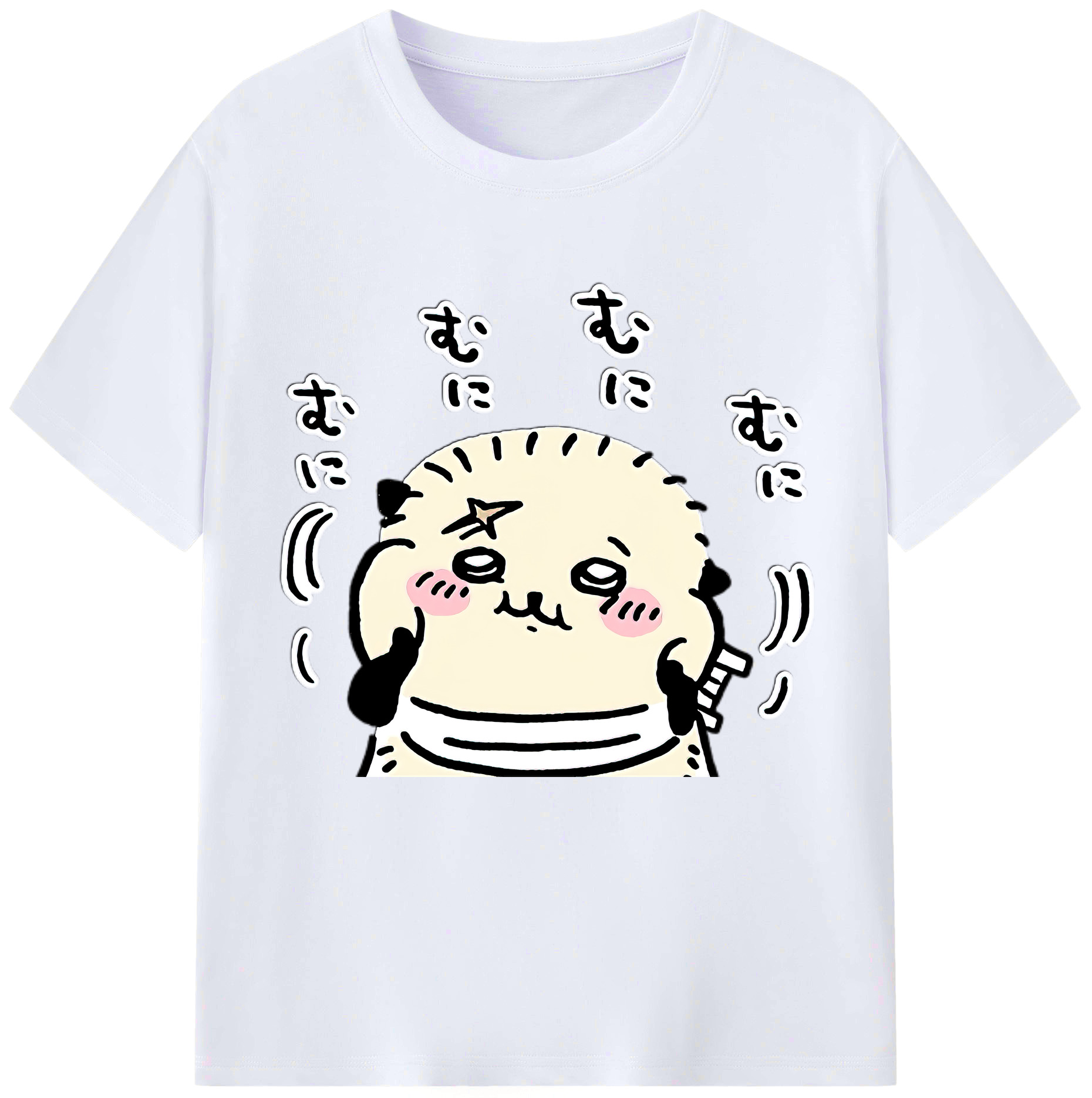 （画像用） ちいかわ ラッコ Chii-kawa Sea otter レディースカジュアルプリントTシャツ（綿100％）