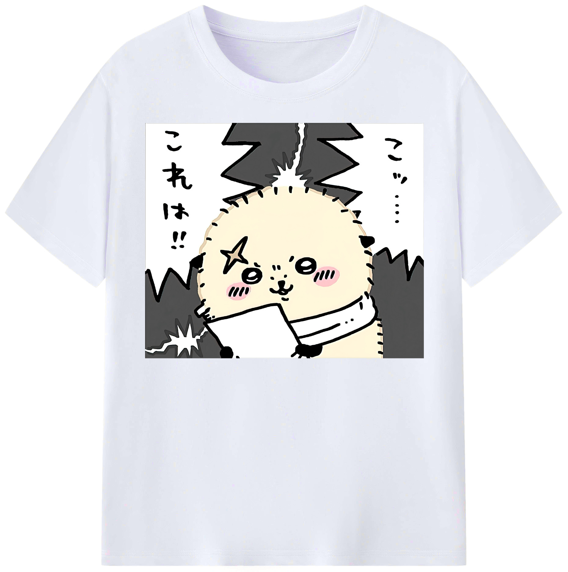 （画像用） ちいかわ ラッコ Chii-kawa Sea otter レディースカジュアルプリントTシャツ（綿100％）
