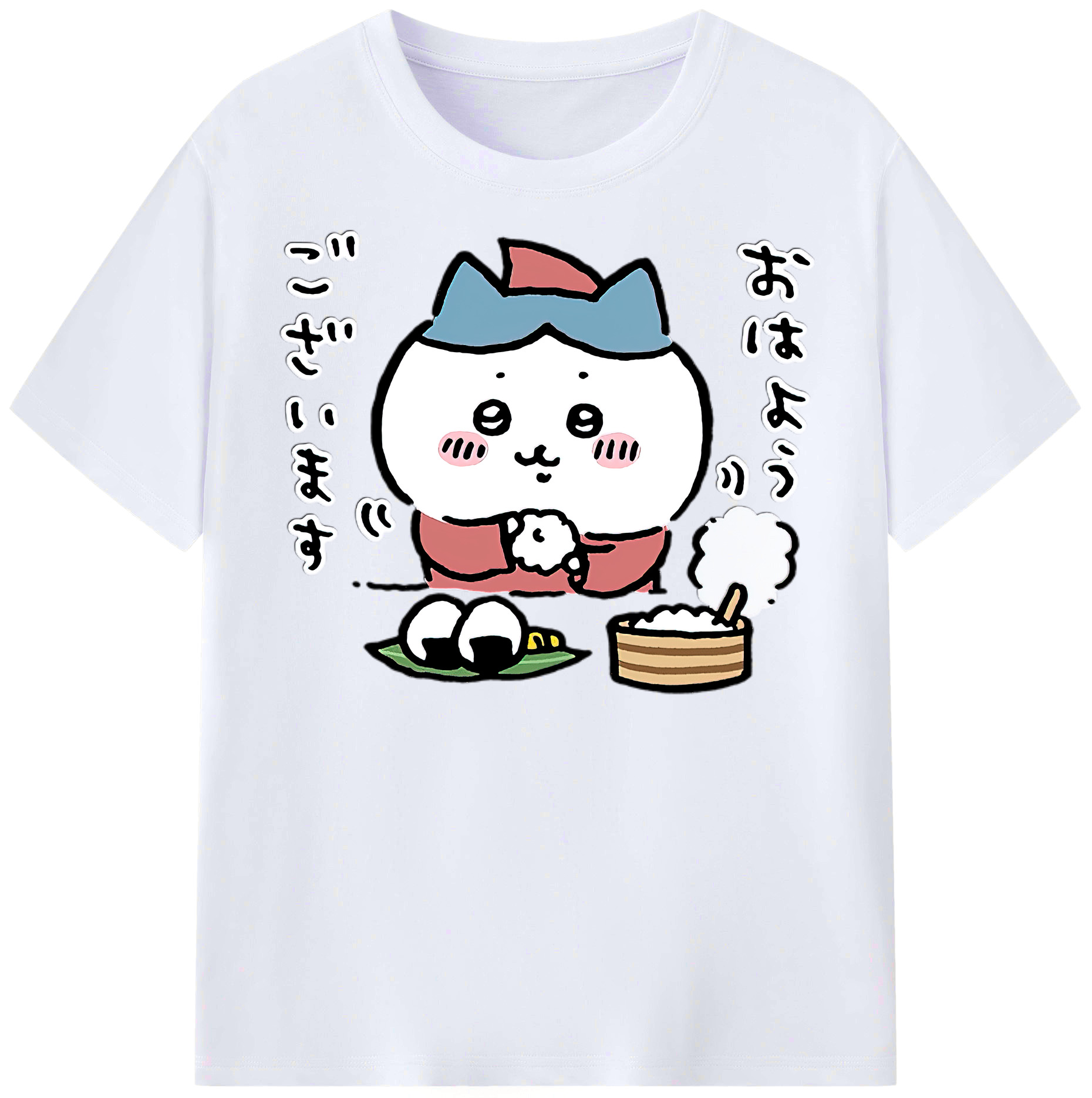 （画像用） ちいかわ ハチワレ Chii-kawa hachiware レディースカジュアルプリントTシャツ（綿100％）