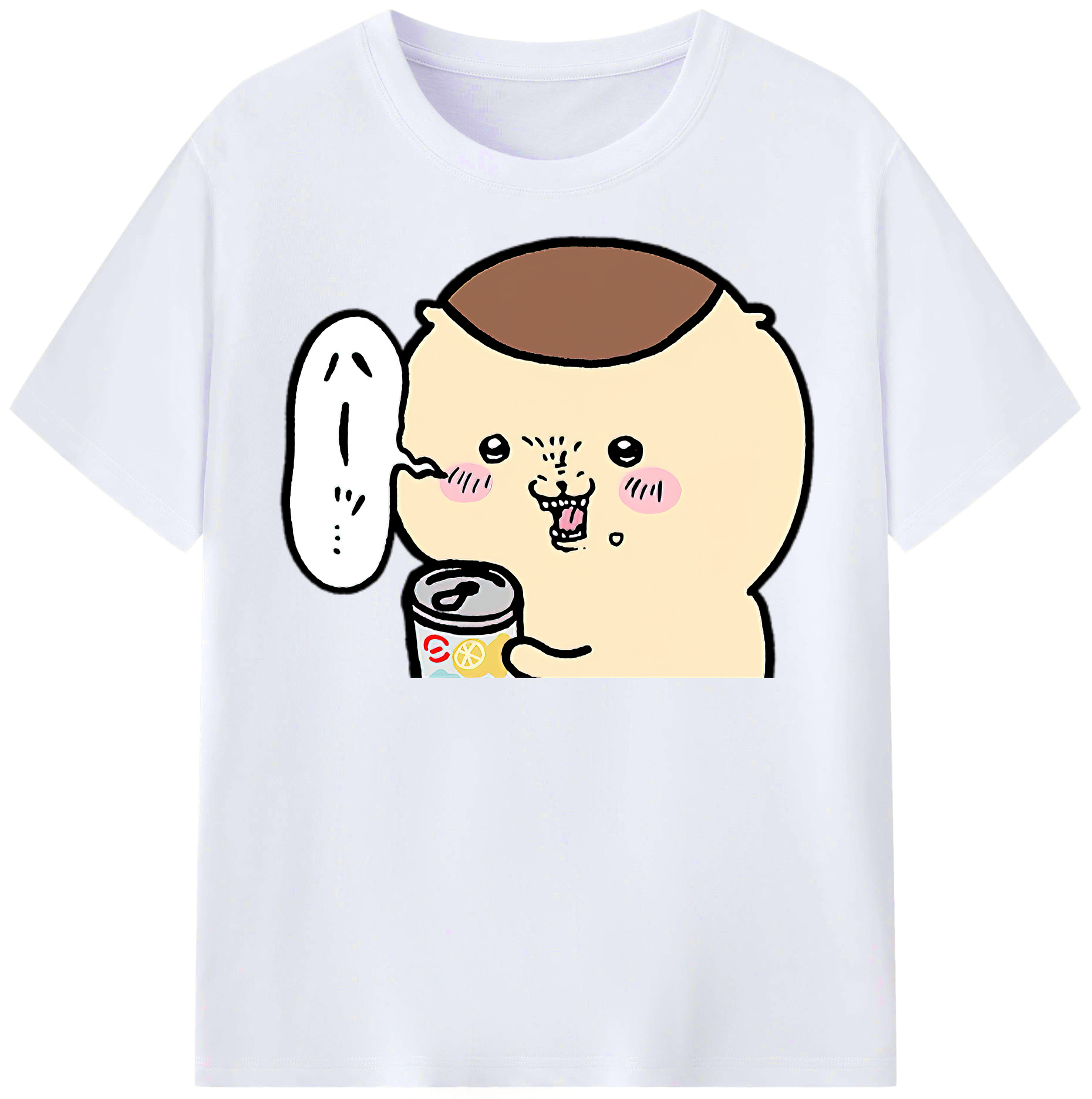 （画像用） ちいかわ くりまんじゅう Chii-kawa kuri manjū レディースカジュアルプリントTシャツ（綿100％）