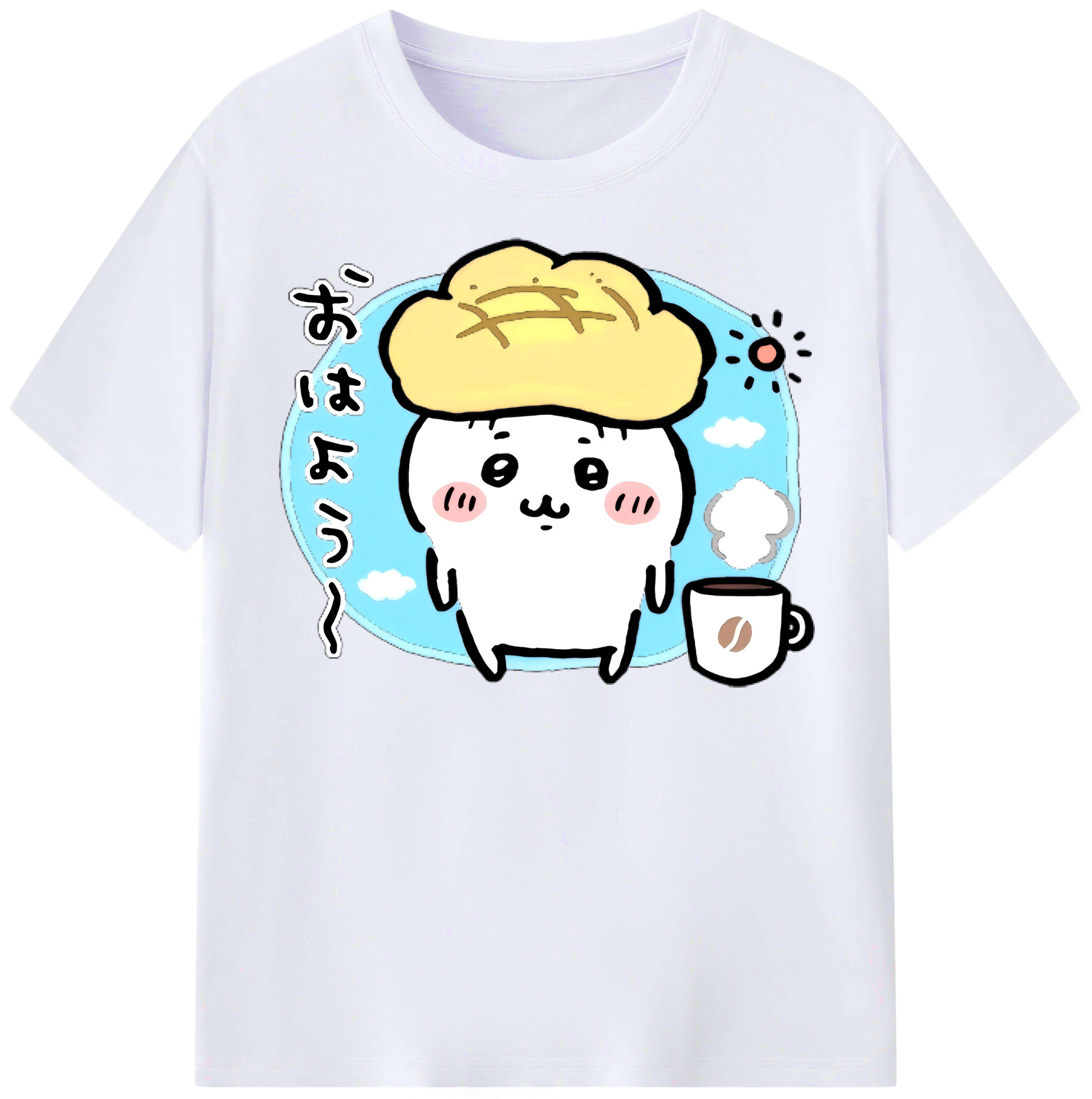 （画像用） ちいかわ ちいかわ Chii-kawa chiikawa レディースカジュアルプリントTシャツ（綿100％）