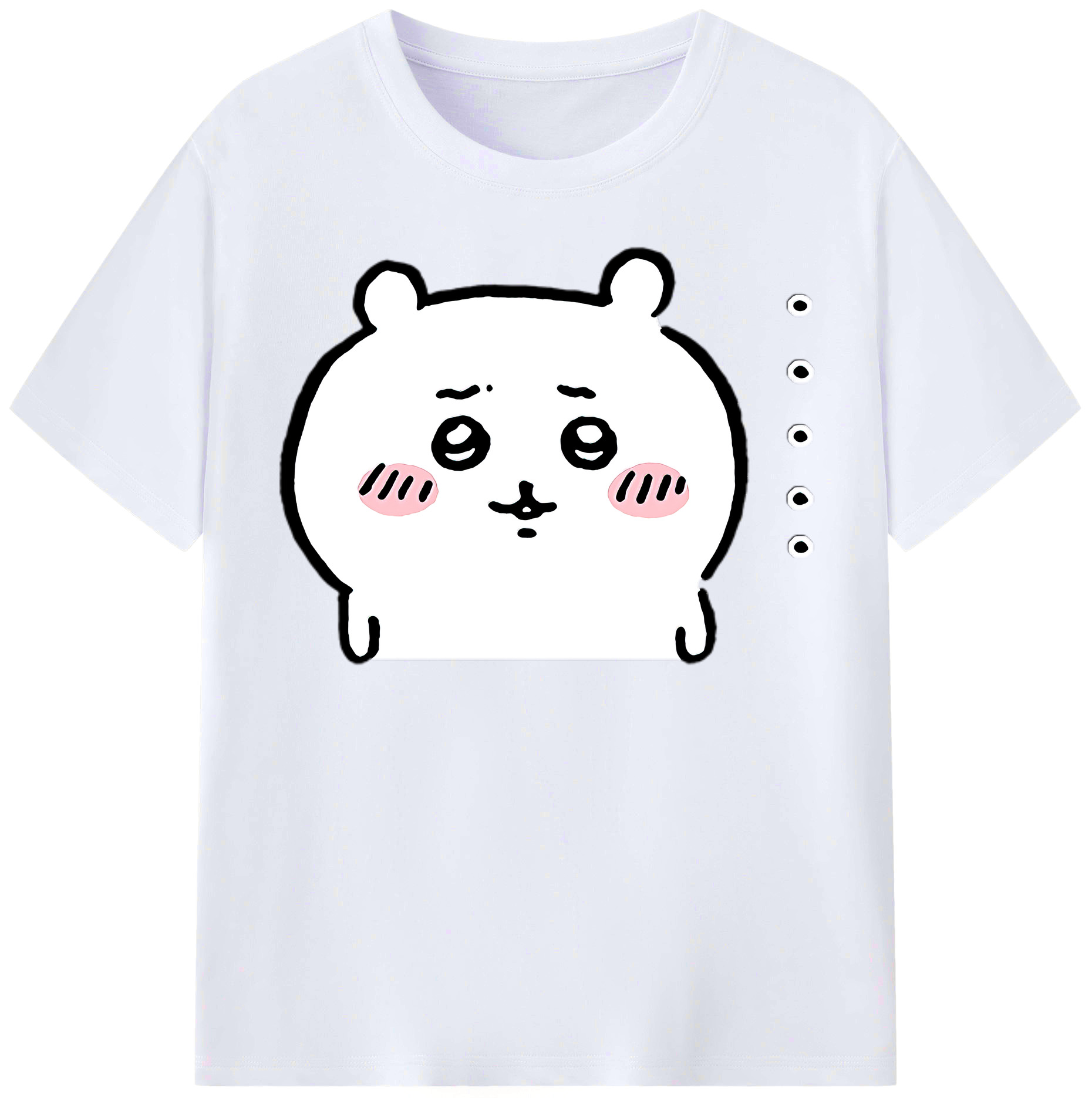 （画像用） ちいかわ ちいかわ Chii-kawa chiikawa レディースカジュアルプリントTシャツ（綿100％）