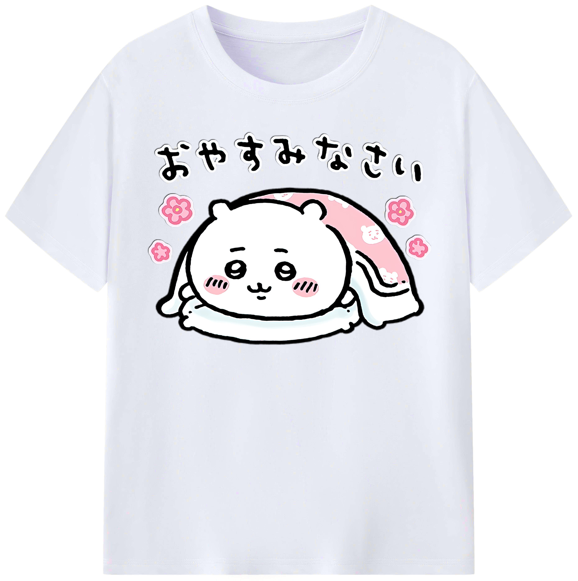 （画像用） ちいかわ ちいかわ Chii-kawa chiikawa レディースカジュアルプリントTシャツ（綿100％）
