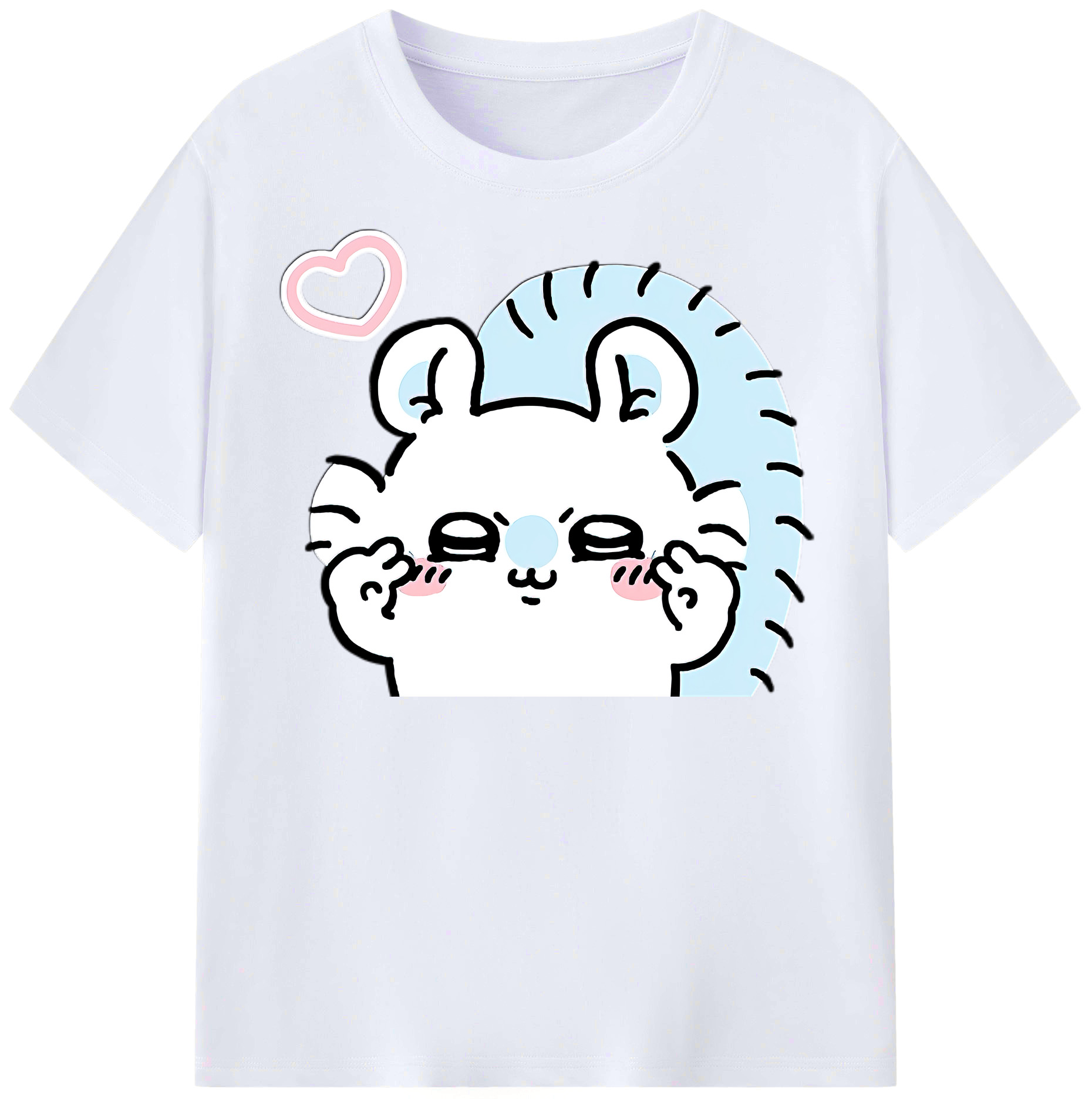 （画像用） ちいかわ モモンガ Chii-kawa Momonga レディースカジュアルプリントTシャツ（綿100％）