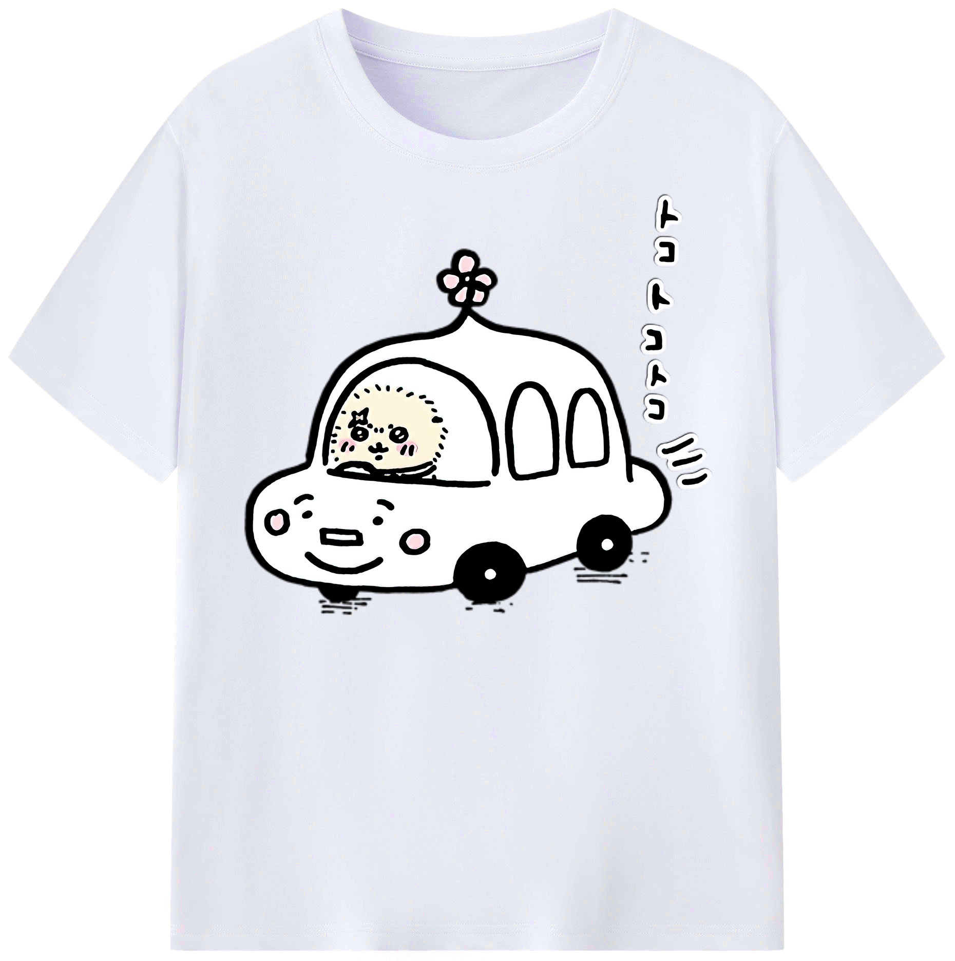 （画像用） ちいかわ ラッコ Chii-kawa Sea otter レディースカジュアルプリントTシャツ（綿100％）