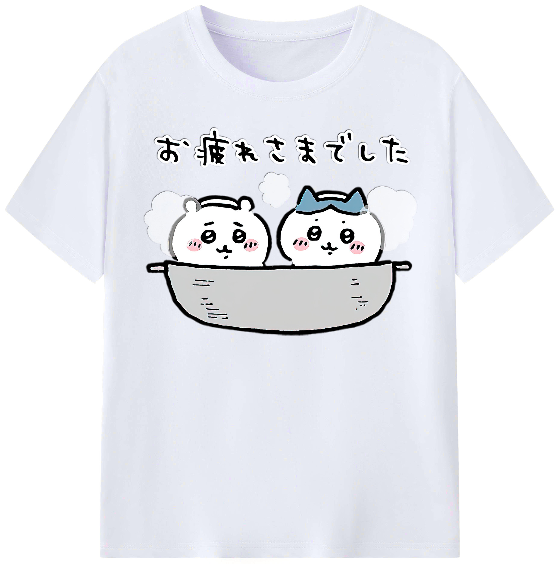 （画像用） ちいかわ ハチワレ Chii-kawa hachiware レディースカジュアルプリントTシャツ（綿100％）