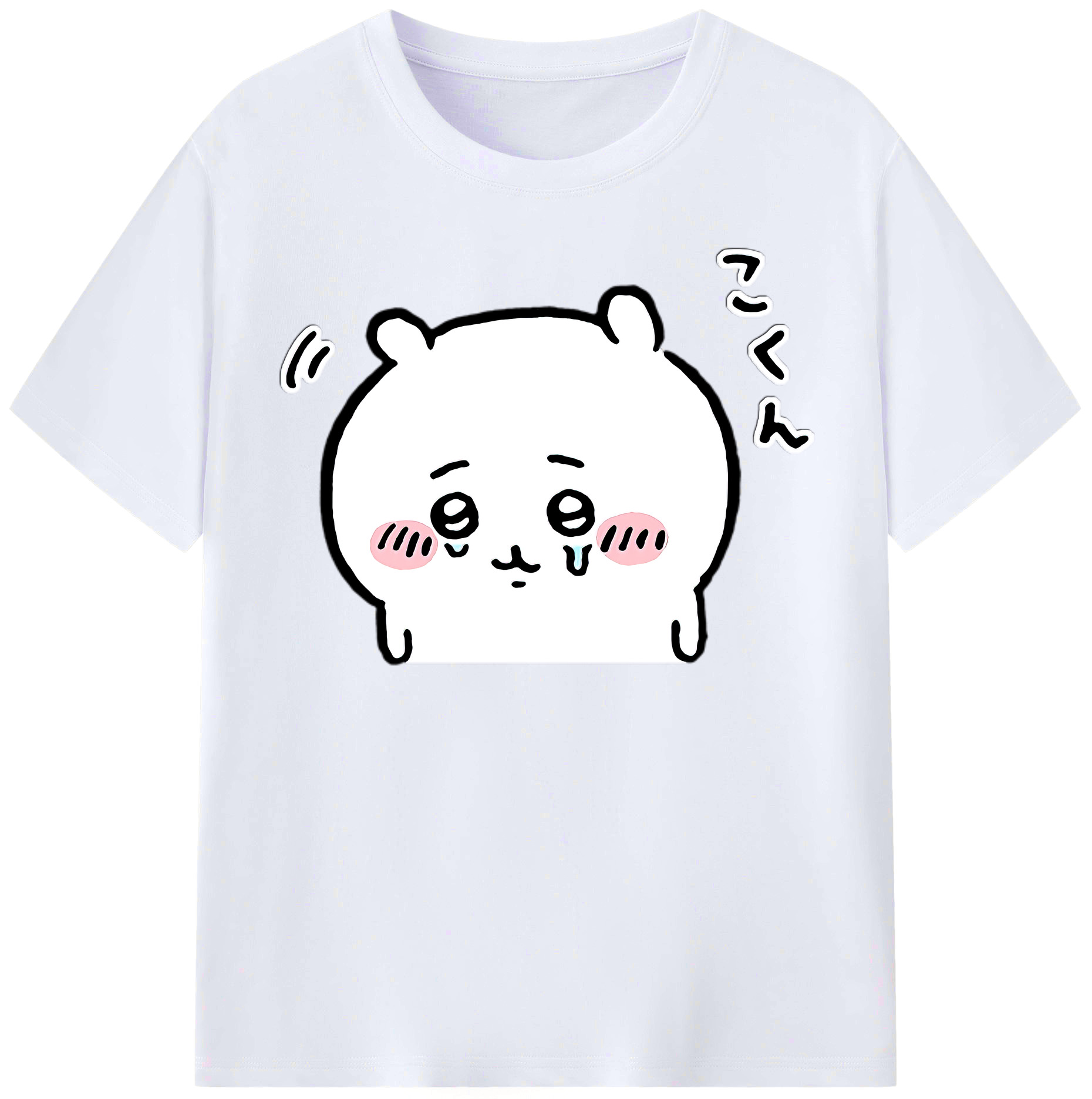 （画像用） ちいかわ ちいかわ Chii-kawa chiikawa レディースカジュアルプリントTシャツ（綿100％）