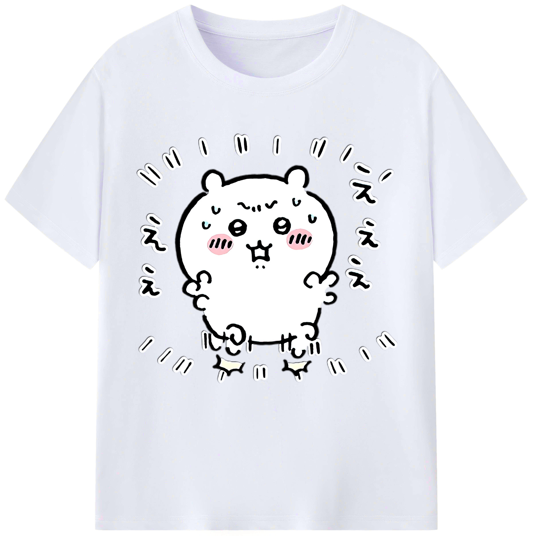 （画像用） ちいかわ ちいかわ Chii-kawa chiikawa レディースカジュアルプリントTシャツ（綿100％）