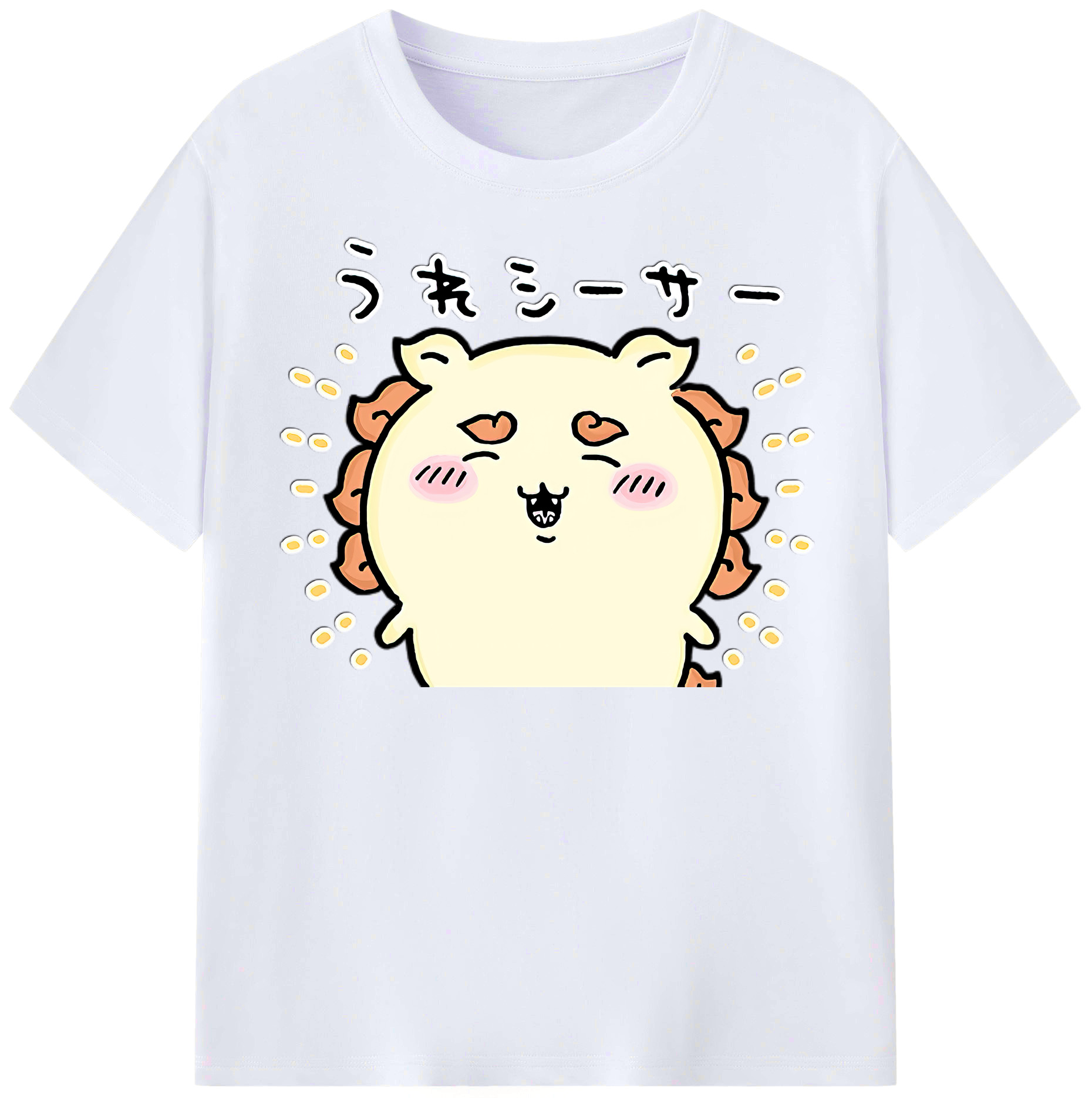 （画像用） ちいかわ シーサー Chii-kawa Shisa レディースカジュアルプリントTシャツ（綿100％）
