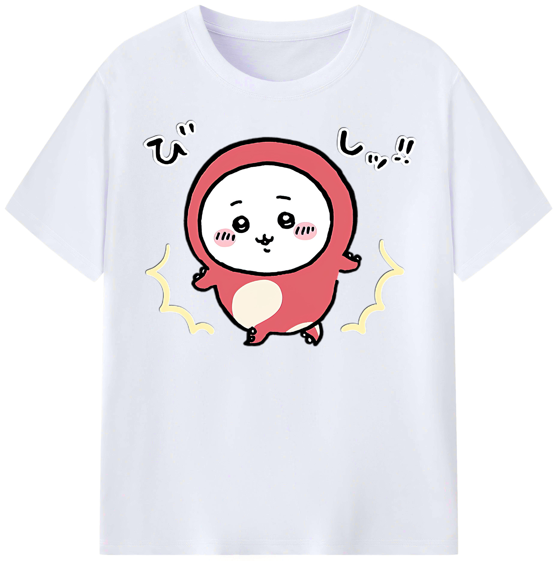 （画像用） ちいかわ ちいかわ Chii-kawa chiikawa レディースカジュアルプリントTシャツ（綿100％）