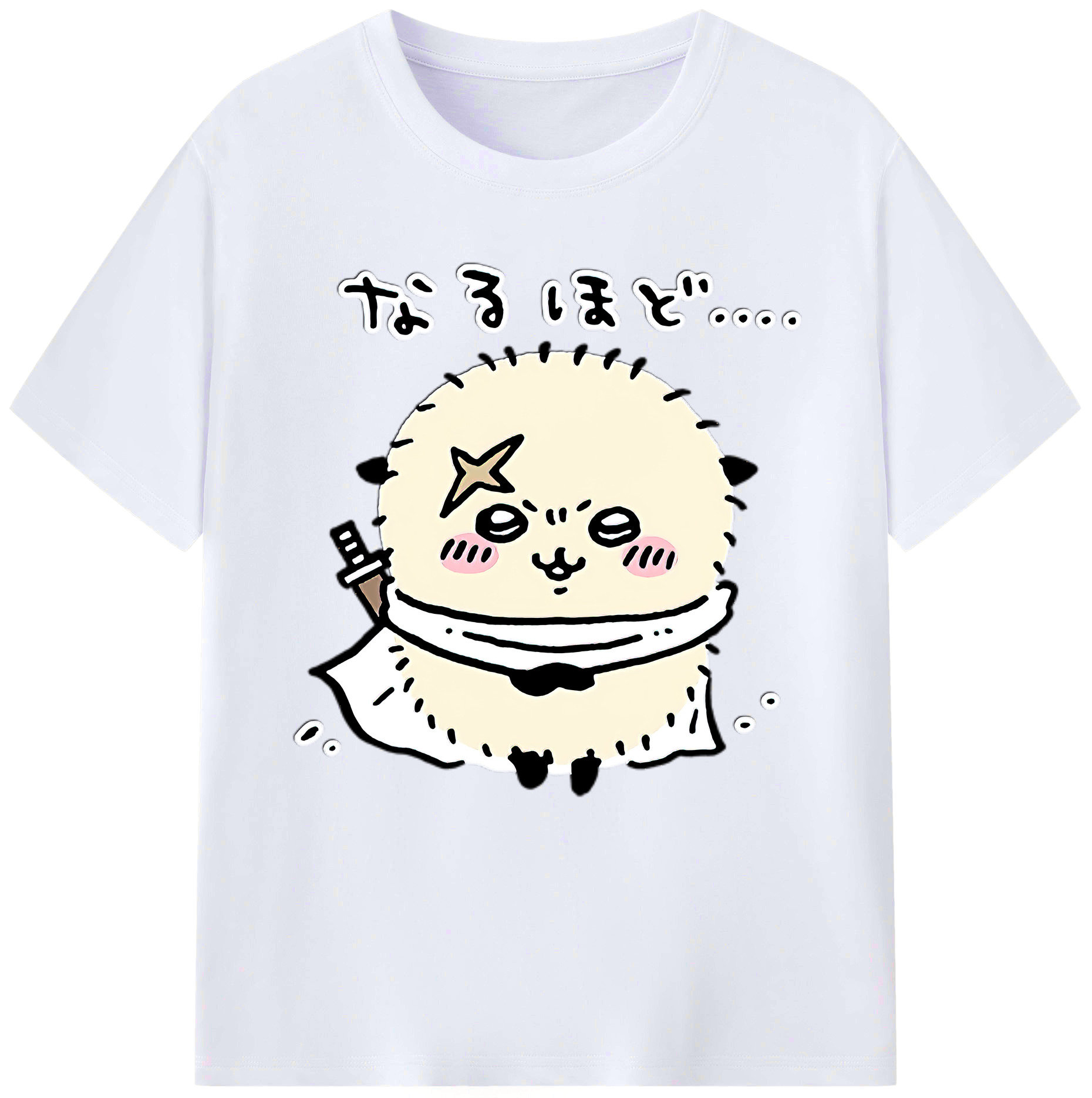 （画像用） ちいかわ ラッコ Chii-kawa Sea otter レディースカジュアルプリントTシャツ（綿100％）