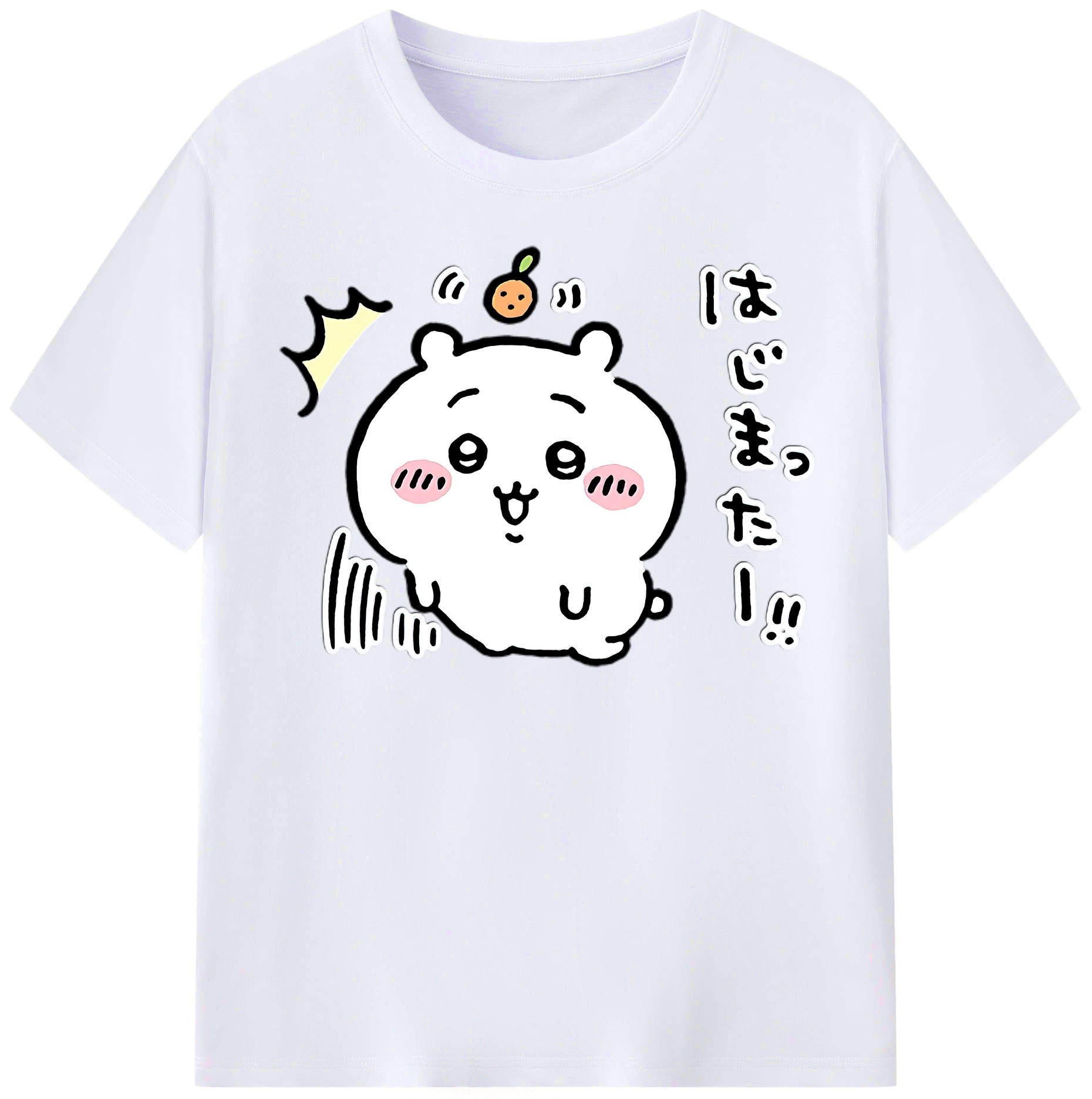 （画像用） ちいかわ ちいかわ Chii-kawa chiikawa レディースカジュアルプリントTシャツ（綿100％）