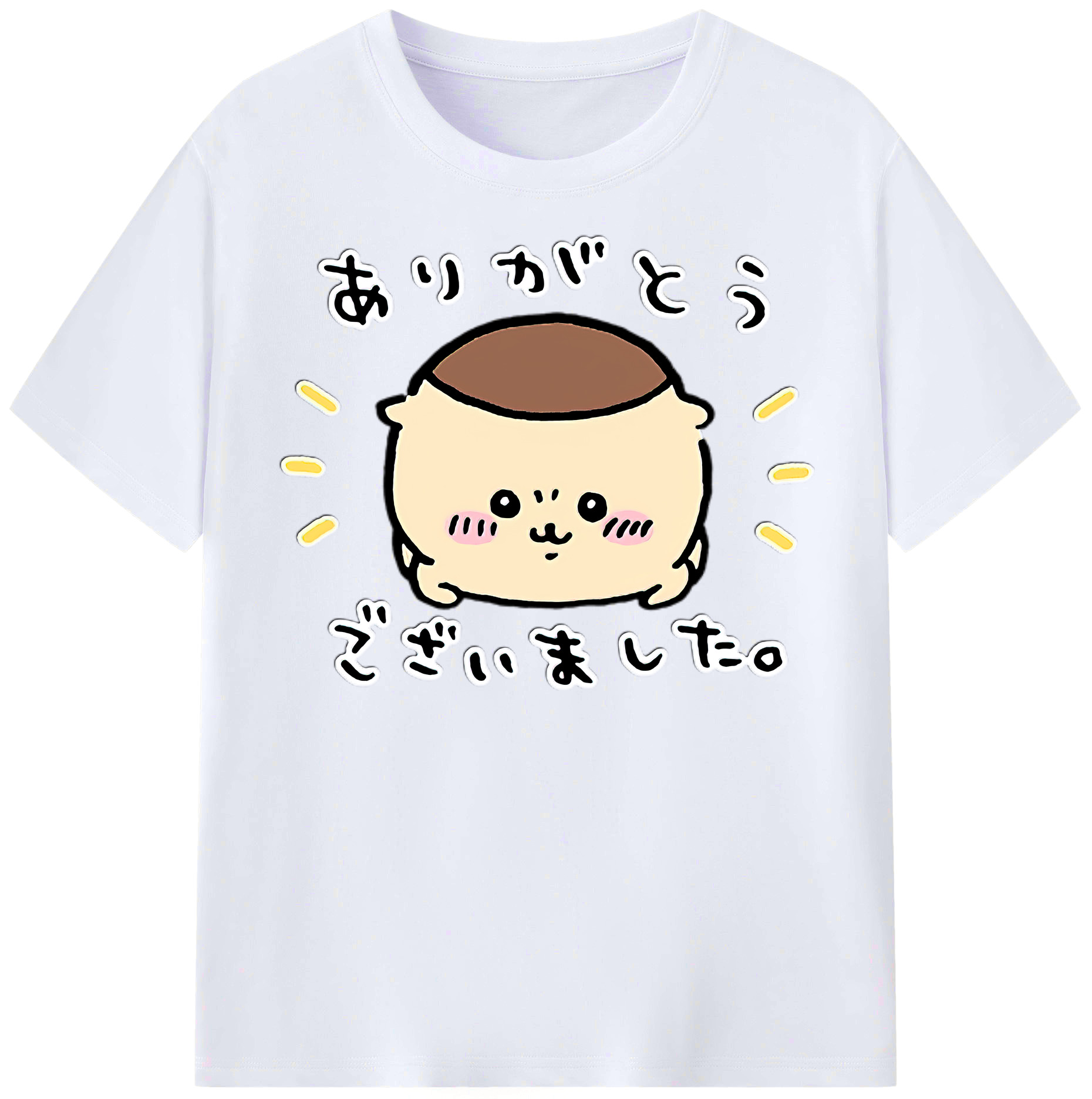 （画像用） ちいかわ くりまんじゅう Chii-kawa kuri manjū レディースカジュアルプリントTシャツ（綿100％）