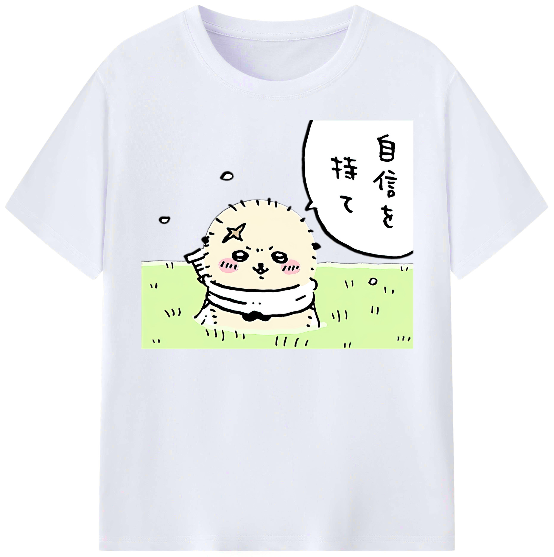 （画像用） ちいかわ ラッコ Chii-kawa Sea otter レディースカジュアルプリントTシャツ（綿100％）